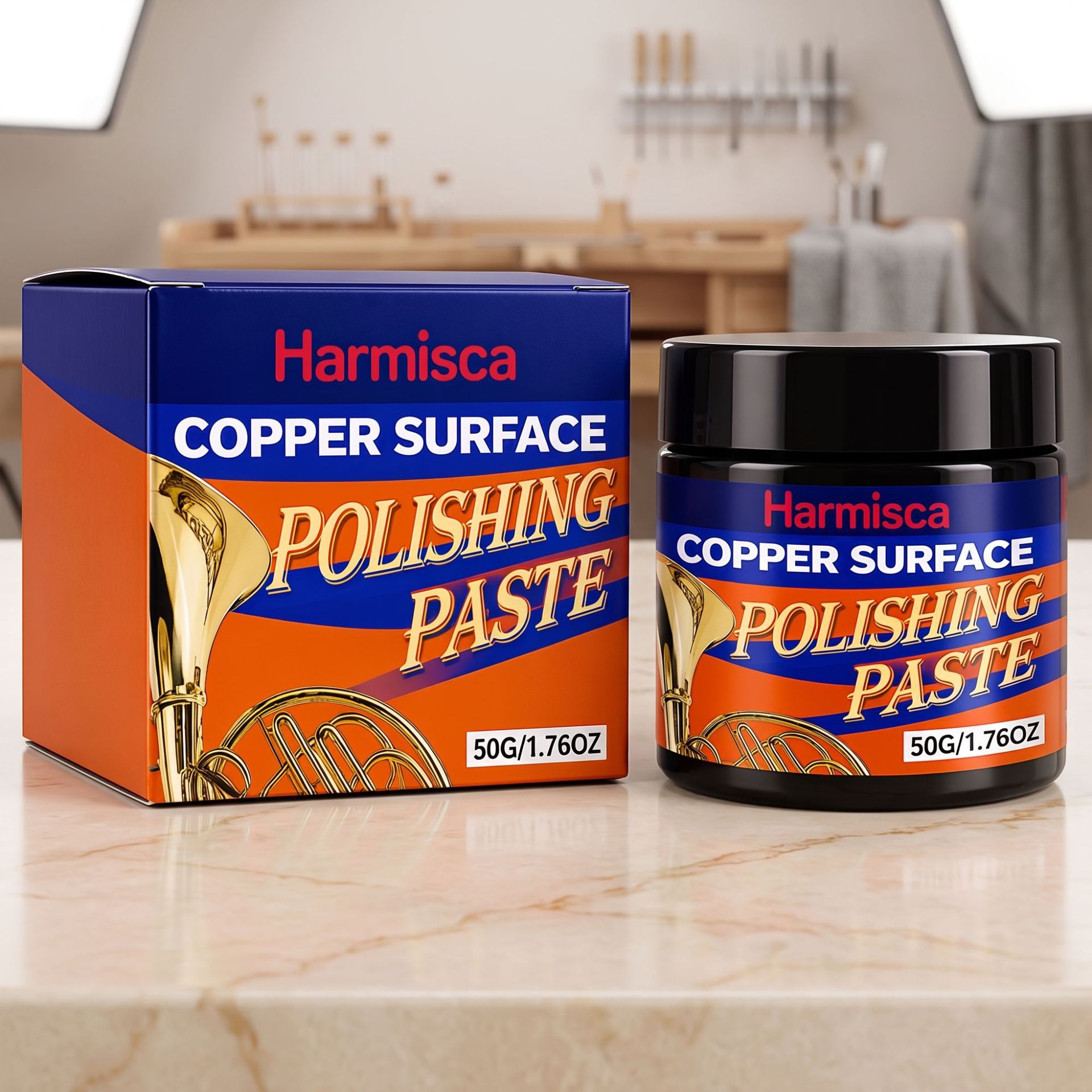 Metallpolierpaste Für Die Tägliche Pflege Von Kratzern, Zum Aufhellen Von Metallteilen, Reinigen, Entrosten Und Polieren – 50 G -- Biemmedue