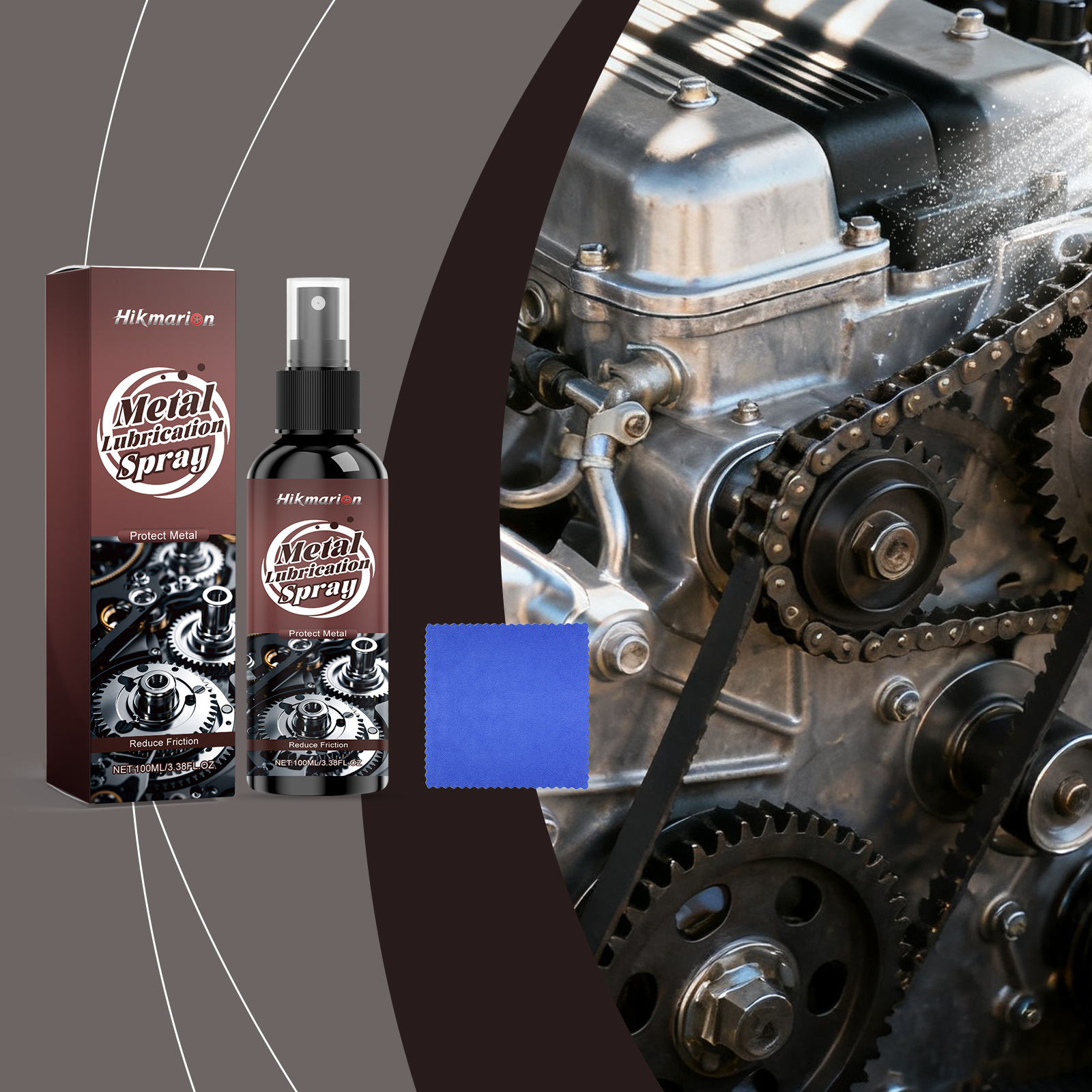 Metallschmiermittel Für Die Mühelose Reinigung Und Geeignet Für Verschiedene Metallteile – Tägliche Schmierung – 100 Ml + 1 Tuch -- Biemmedue