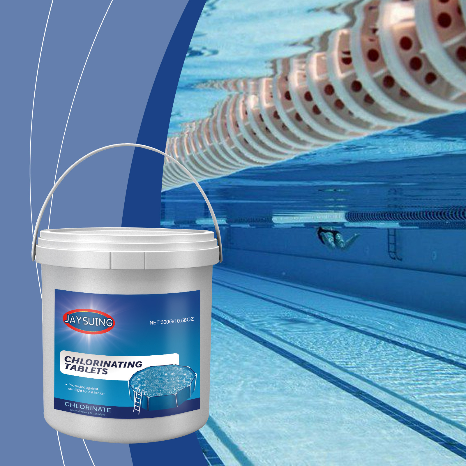 Multifunktionale Brausetabletten Für Schwimmbäder, Schnell Auflösende Reinigungstabletten Für Die Schwimmbadpflege Und Wasserqualitätsverbesserung – 300 G -- Biemmedue