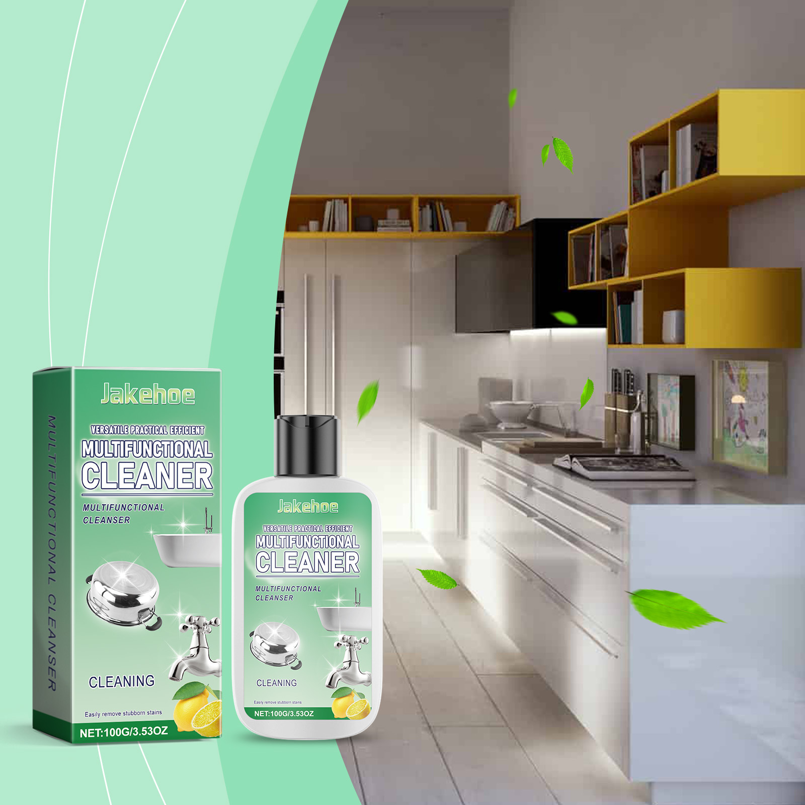 Multifunktionale Reinigungslotion Für Küche, Bad, Glas, Fliesen Und Edelstahl Zur Entfernung Von Kalkablagerungen – 100 G -- Biemmedue