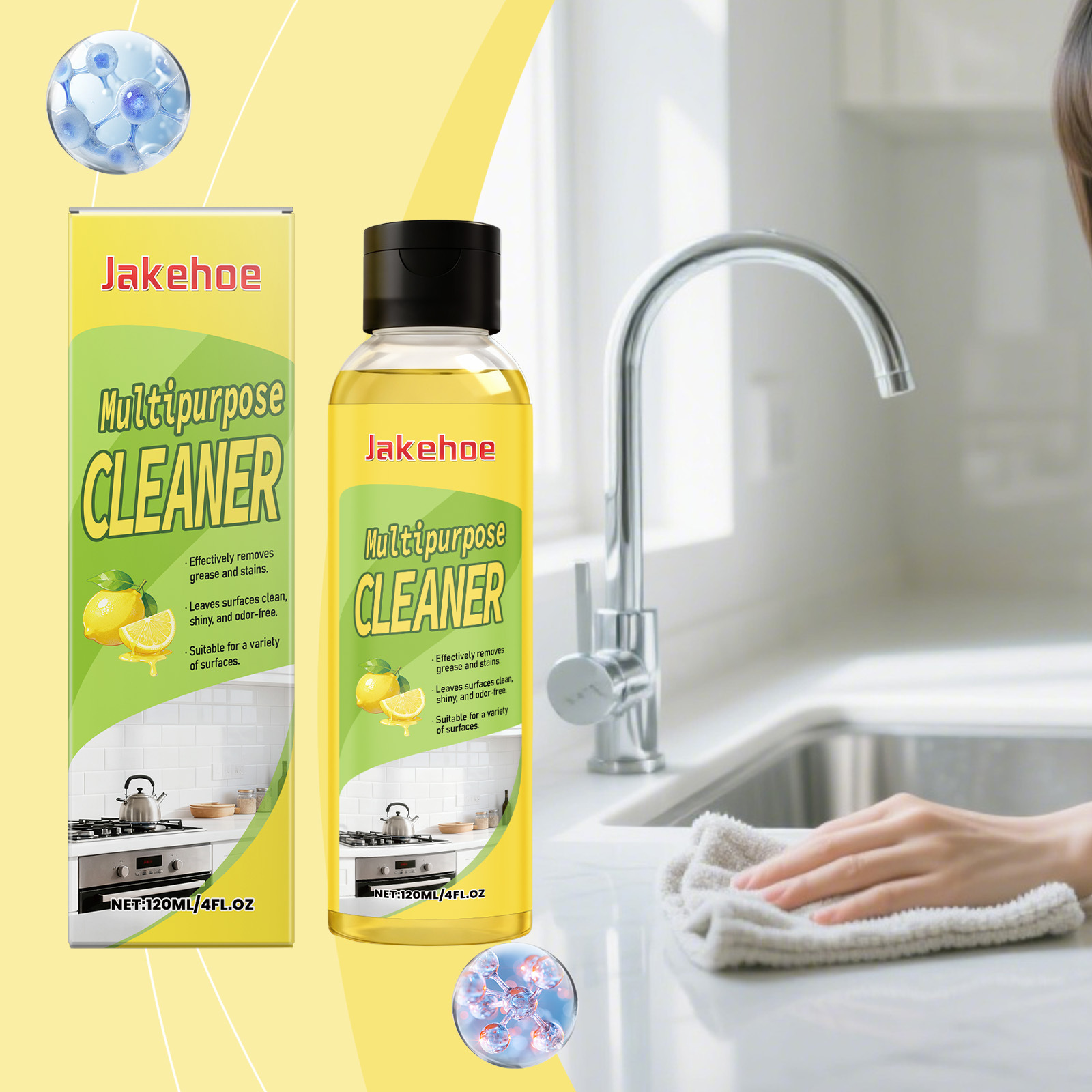 Multifunktionaler Reiniger Für Küche, Bad Und Diverse Oberflächen Geeignet Für Die Tägliche Haushaltsreinigung Und -pflege – 120 Ml -- Biemmedue