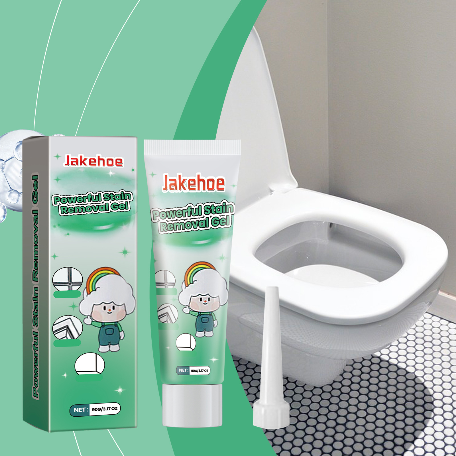 Multifunktionales Fleckenentferner-gel Für Die Haushaltsreinigung, Küche Und Bad, Zum Entfetten Und Entfernen Von Flecken – Tube: 90 G × 1, Düse × 1 -- Biemmedue