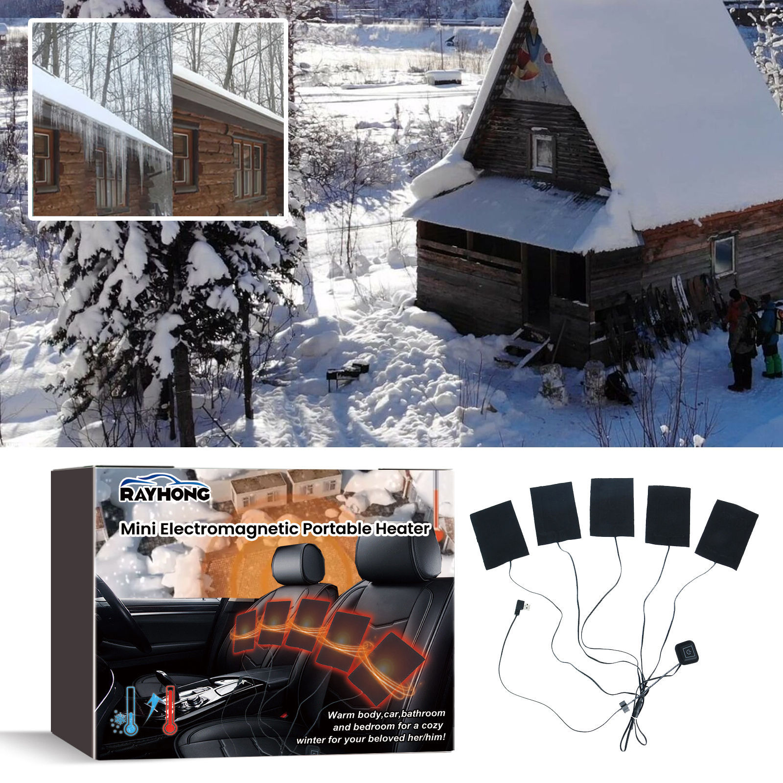 Multifunktionales Heizgerät Mit Fünf Heizelementen, Geeignet Zum Auftauen, Schneeschmelzen Und Wärmen – 1 Stück -- Dtekgaz