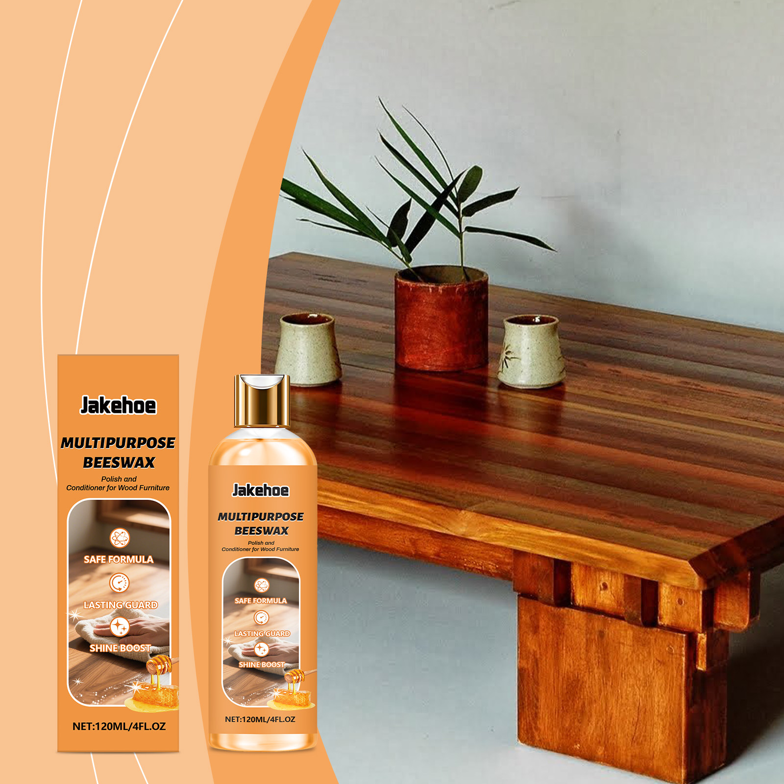 Möbelpoliermittel Zum Reinigen, Aufhellen, Polieren, Aufarbeiten Und Pflegen Von Holzmöbeln – 120 Ml -- Dtekgaz
