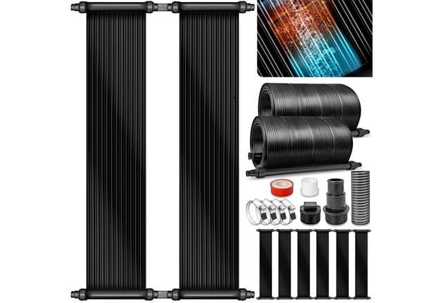 Pool Solarkollektor Set 76 x 300 cm Solarheizung umweltfreundliches Erhitzen Poolheizung Komplettset Solarmatte Sonnenkollektor für Warmwasser