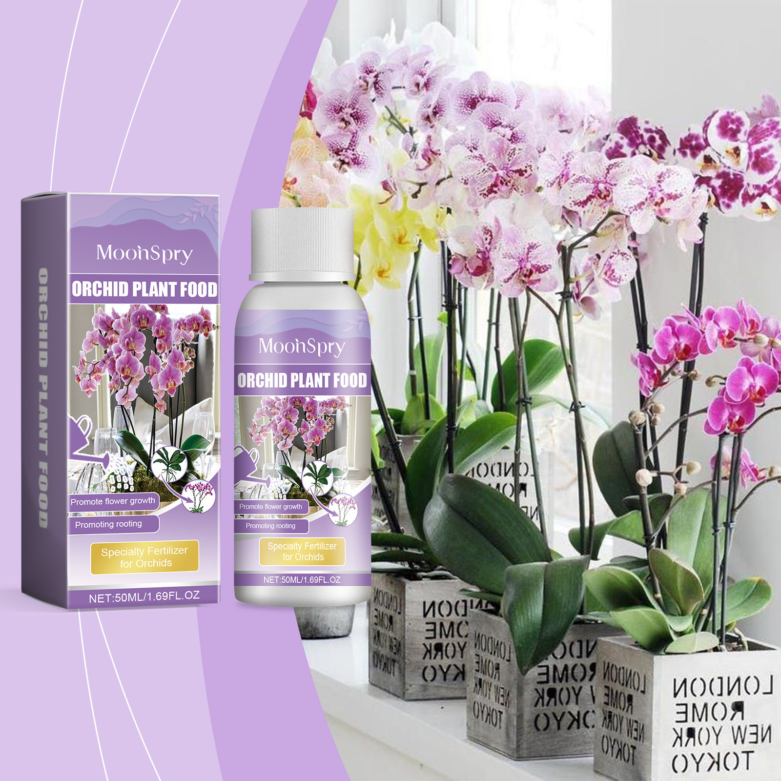 Orchideen-wachstumsregulator, Eine Spezielle Nährlösung Für Blühende Und Grüne Pflanzen, Geeignet Für Orchideen Im Topf – 50 Ml -- Biemmedue