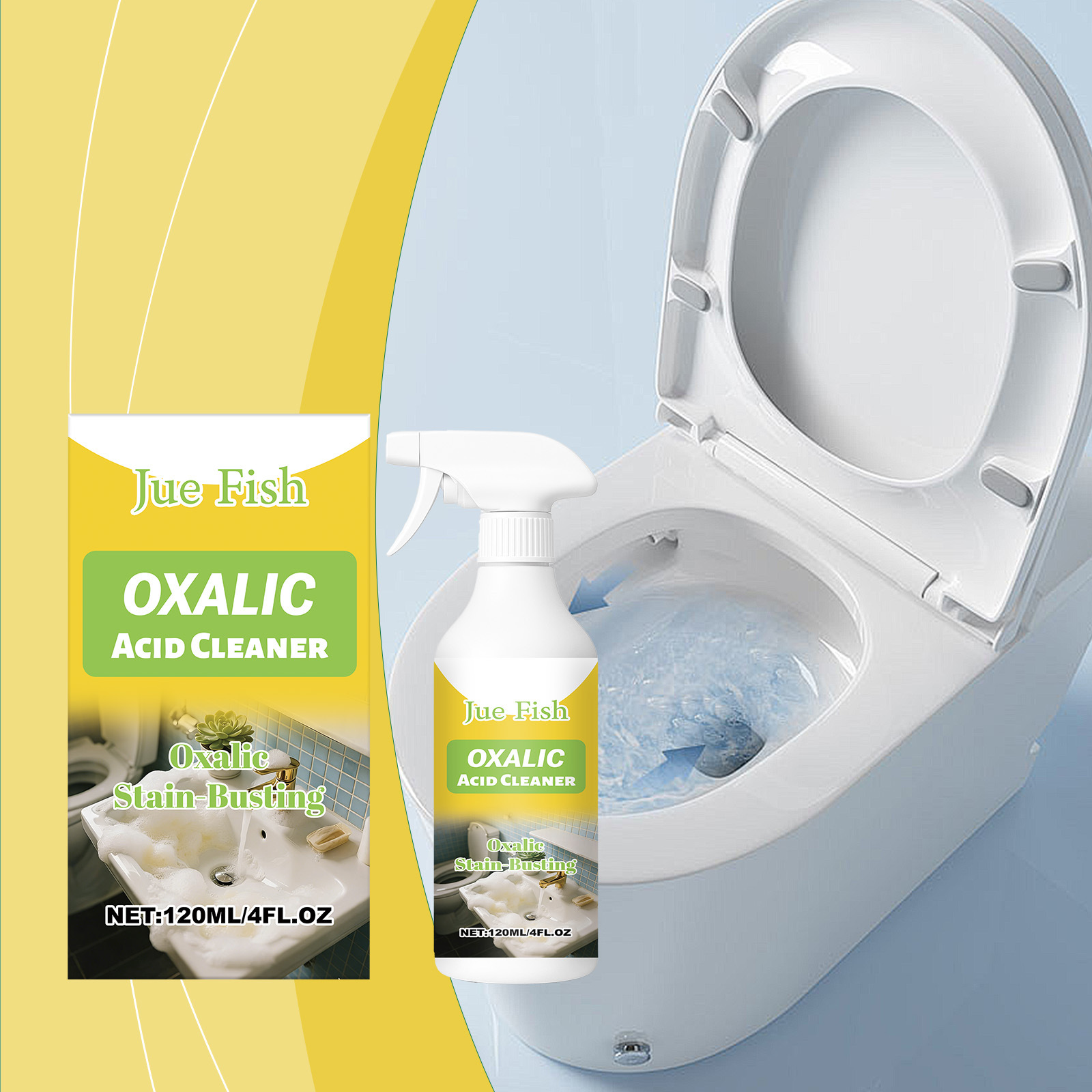 Oxalsäurereiniger Für Die Tägliche Reinigung Von Küchen-, Bad- Und Haushaltsflächen, Entfernt Flecken Und Gerüche – 120 Ml -- Biemmedue