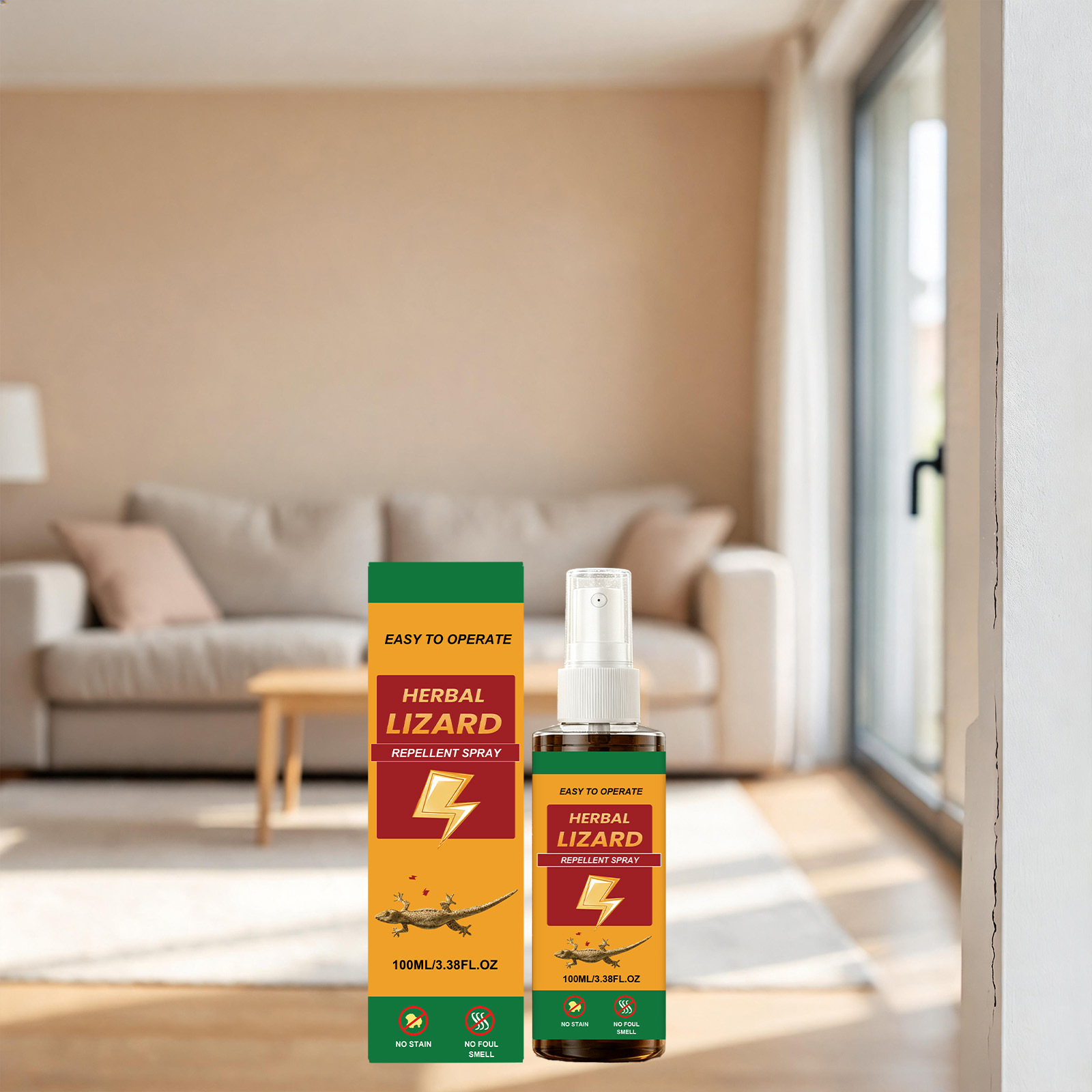 Pflanzliches Eidechsenabwehrspray – Sanft, Praktisch Für Unterwegs, Einfach Anzuwenden, Für Die Tägliche Anwendung Im Innen- Und Außenbereich – 100 Ml -- Biemmedue