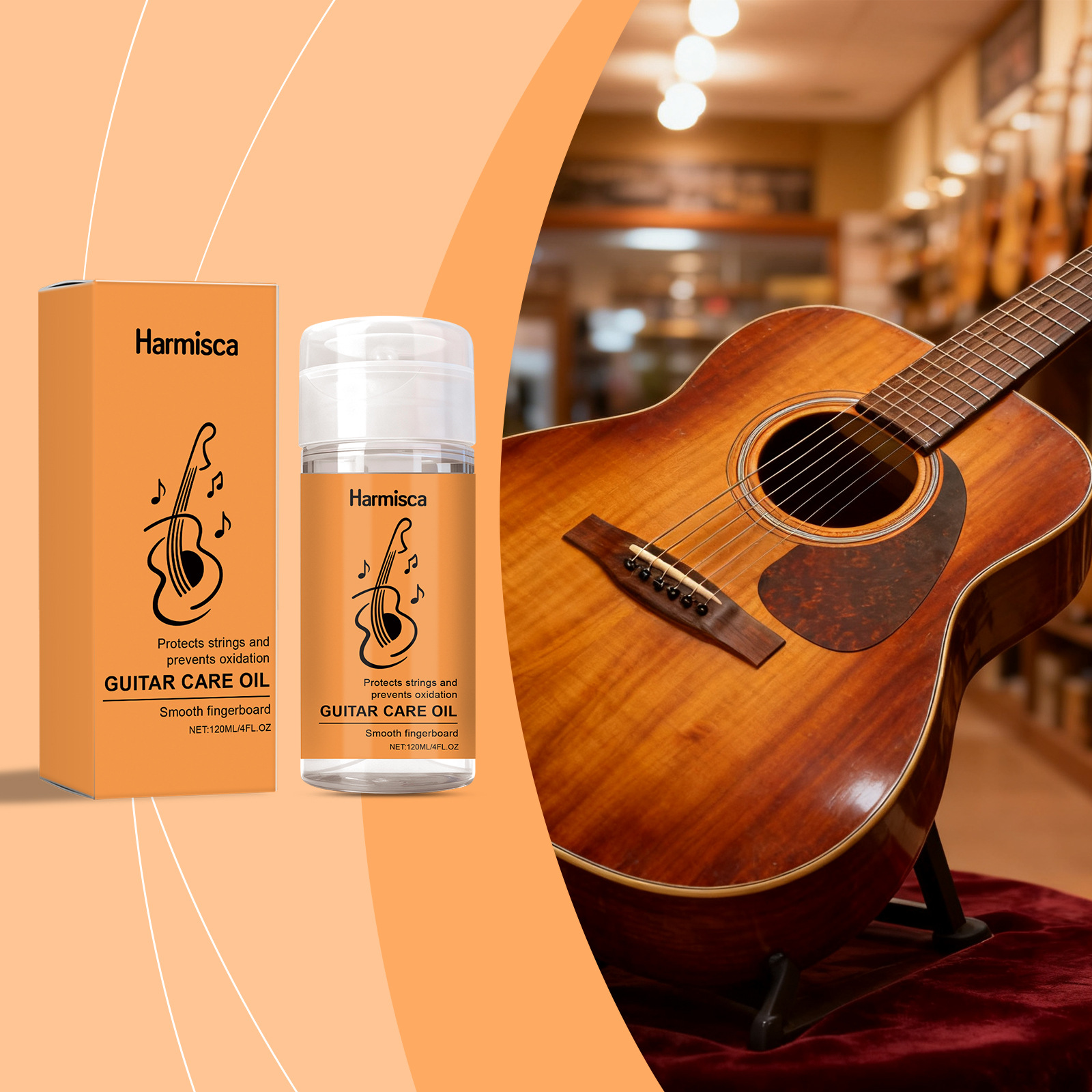 Pflegeöl Für Saiteninstrumente, Geeignet Für Gitarren, Violinen, Guzheng Und Viele Andere Instrumente. Praktisches, Sanftes Und Schützendes Öl – 120 Ml -- De