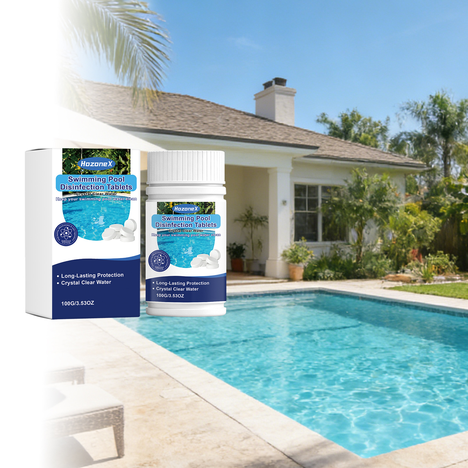 Poolreinigungstücher Lösen Mühelos Kalkablagerungen Und Flecken Im Pool, Klären Das Wasser Und Beseitigen Gerüche – 100 G -- Biemmedue