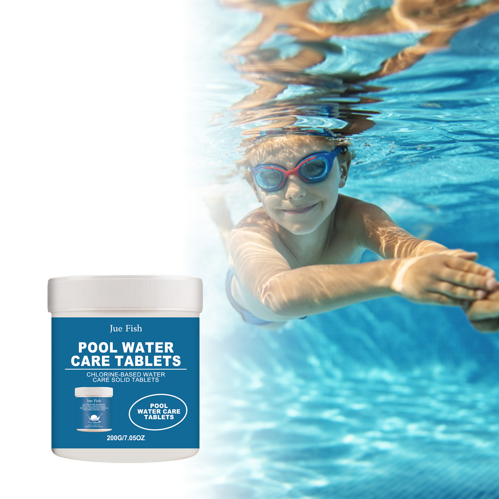 Poolreinigungstücher Entfernen Kalk Und Flecken In Schwimmbecken Und Stabilisieren Den Effektiven Chlorgehalt Des Zirkulierenden Poolwassers – 200 G -- Biemmedue