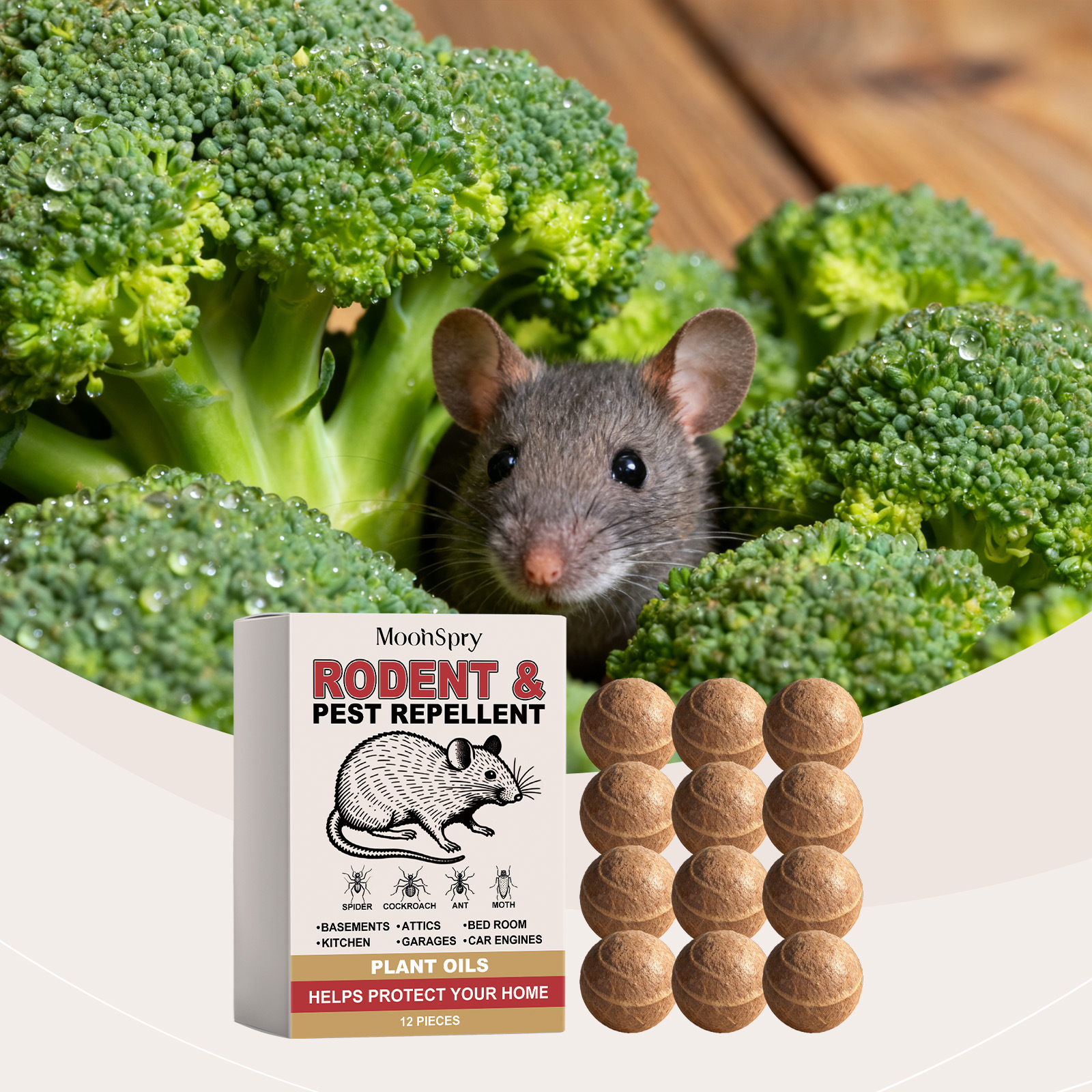 Ratten- Und Insektenabwehrpellets, Vielseitig Einsetzbar, Zum Schutz Ihres Zuhauses Vor Nagetieren Und Nagetieren, Schonend, Praktisch Und Einfach Anzuwenden – 12 Stück -- Biemmedue