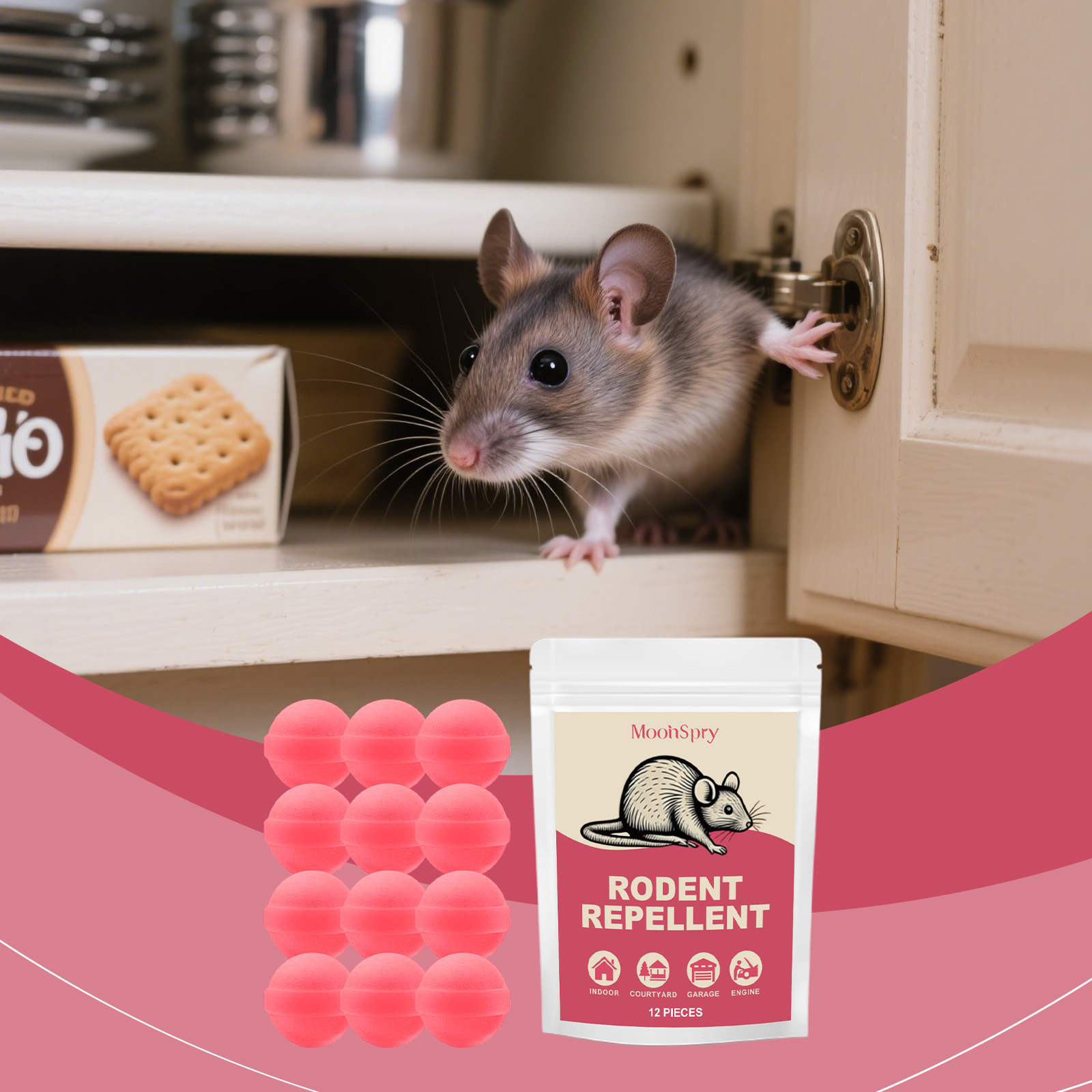 Rattenabwehrpellets Für Den Gebrauch In Haus Und Wohnung, Bieten Langanhaltenden Schutz Vor Nagetierbissen Und -belästigungen, Geeignet Für Verschiedene Alltagssituationen – 12 Stück -- Biemmedue