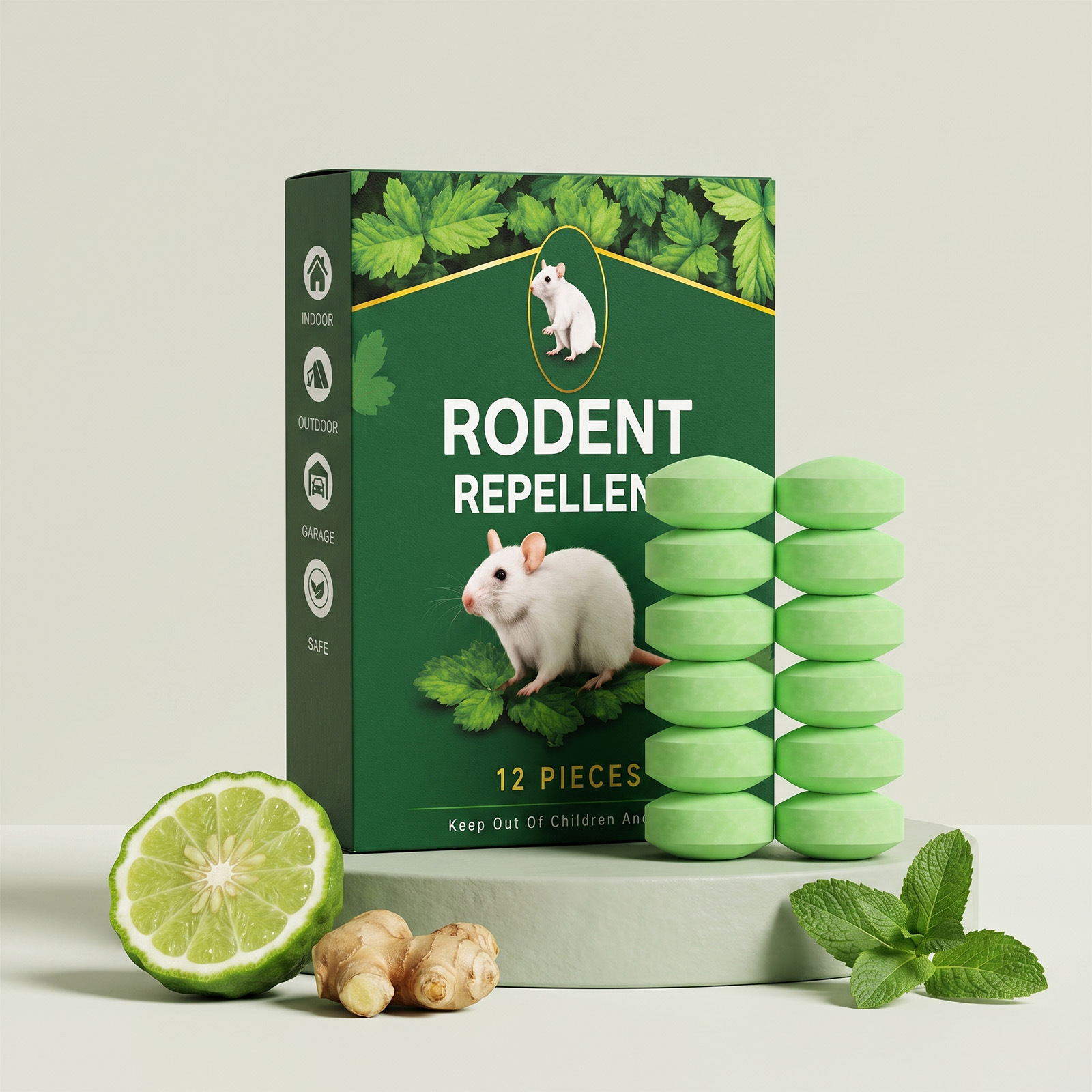 Rattenabwehrpellets Für Den Privaten Und Gewerblichen Gebrauch, Z. B. In Technikräumen, Lagerhallen, Großküchen Und Auf Parkplätzen. Praktische Und Nagersichere Pellets Zur Rattenabwehr – 12 Stück (16