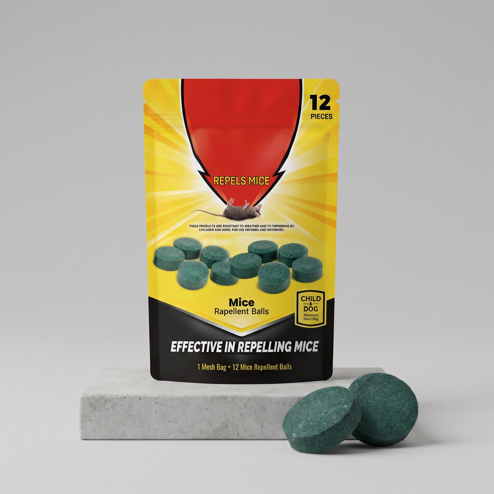 Rattenabwehrtabletten – Für Drinnen Und Draußen – Vertreibt Ratten, Beugt Störungen Und Nagevorgängen Vor Und Sorgt Für Frische Luft – 12 Stück -- Biemmedue