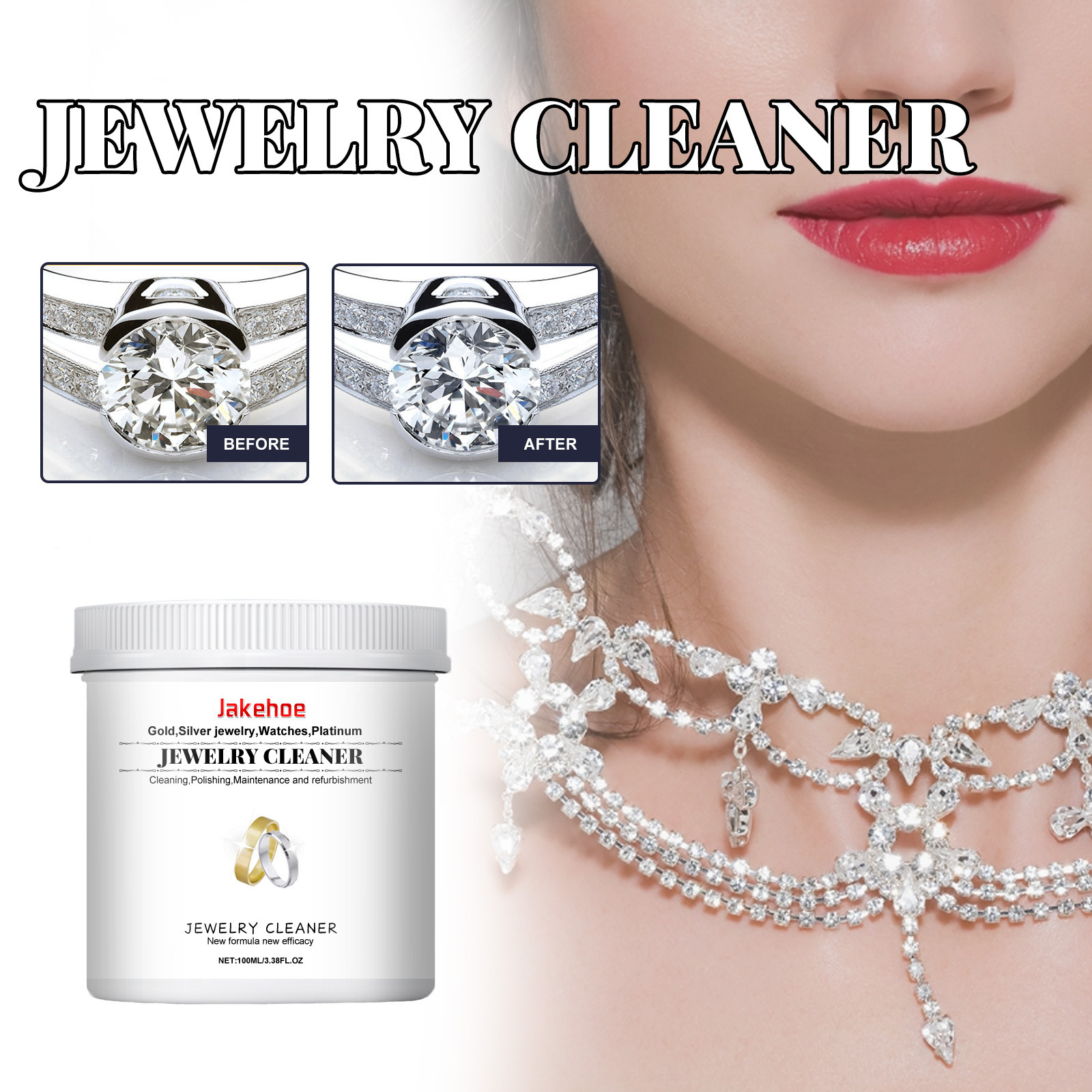 Reinigungs- Und Polierflüssigkeit Für Schmuck Mit Oxidationsschicht – Goldringe, Halsketten – Fleckenentfernung Und Oxidationsschutz – 100 Ml -- Biemmedue