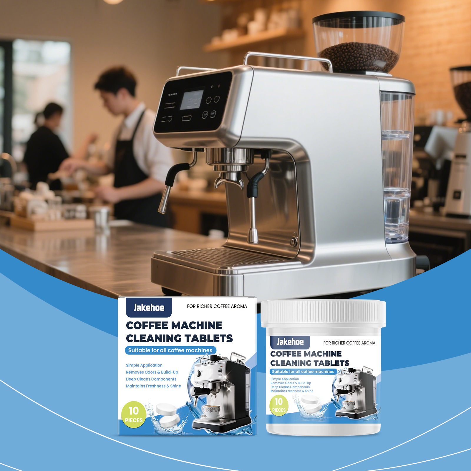 Reinigungstabletten Für Kaffeemaschinen, Geeignet Zur Entfernung Von Kaffeeflecken Und -rückständen, Für Den Täglichen Gebrauch Im Haushalt – 10 Stück -- Biemmedue
