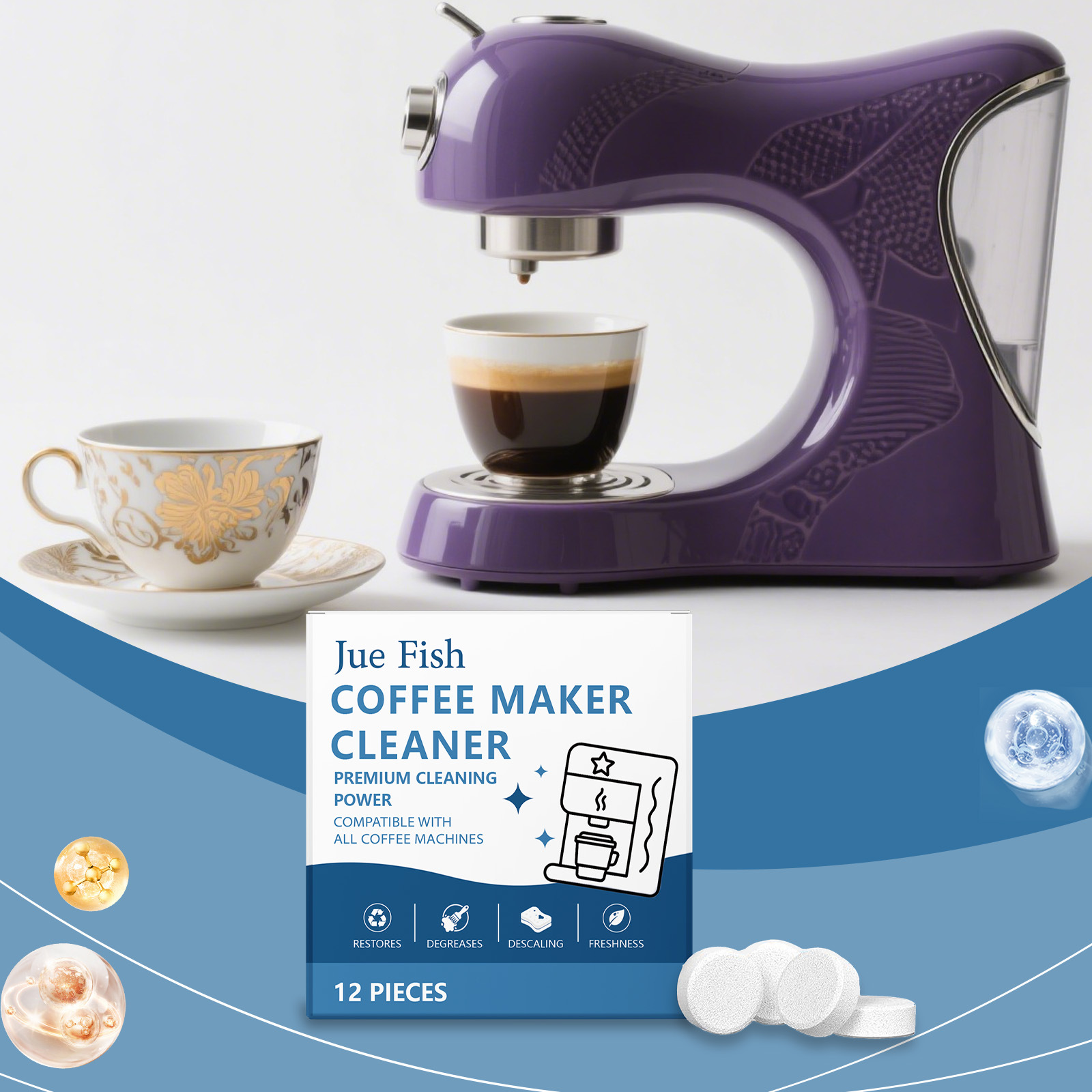 Reinigungstücher Für Kaffeemaschinen – 12 Stück Für Die Tägliche Haushaltsreinigung Und -pflege Von Kaffeemaschinen Zur Entfernung Von Fremdkörpern Und Schmutz -- Biemmedue