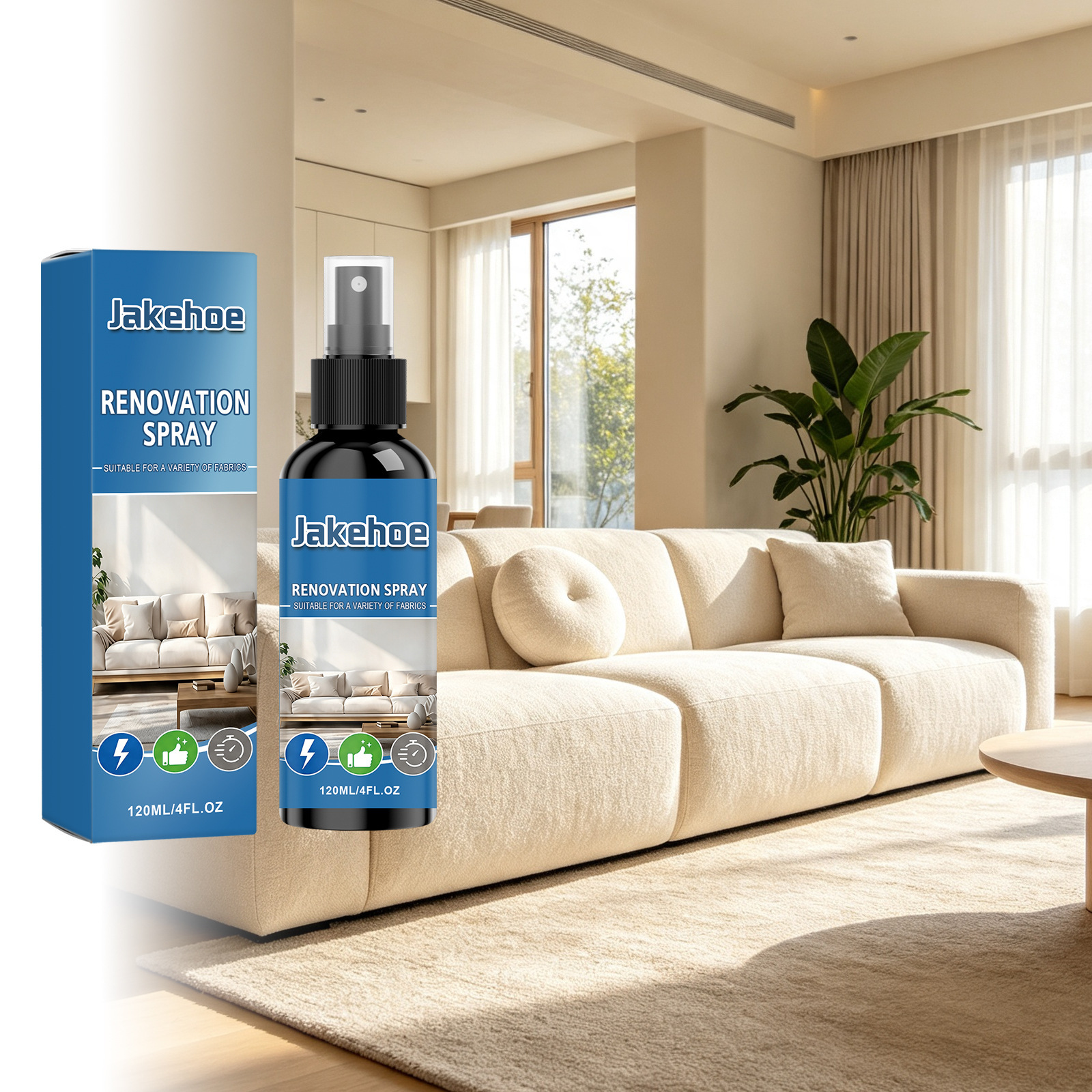 Renovierungsspray Für Haushaltsmöbel, Teppiche, Flecken Und Verschiedene Textilien – 120 Ml -- Dtekgaz
