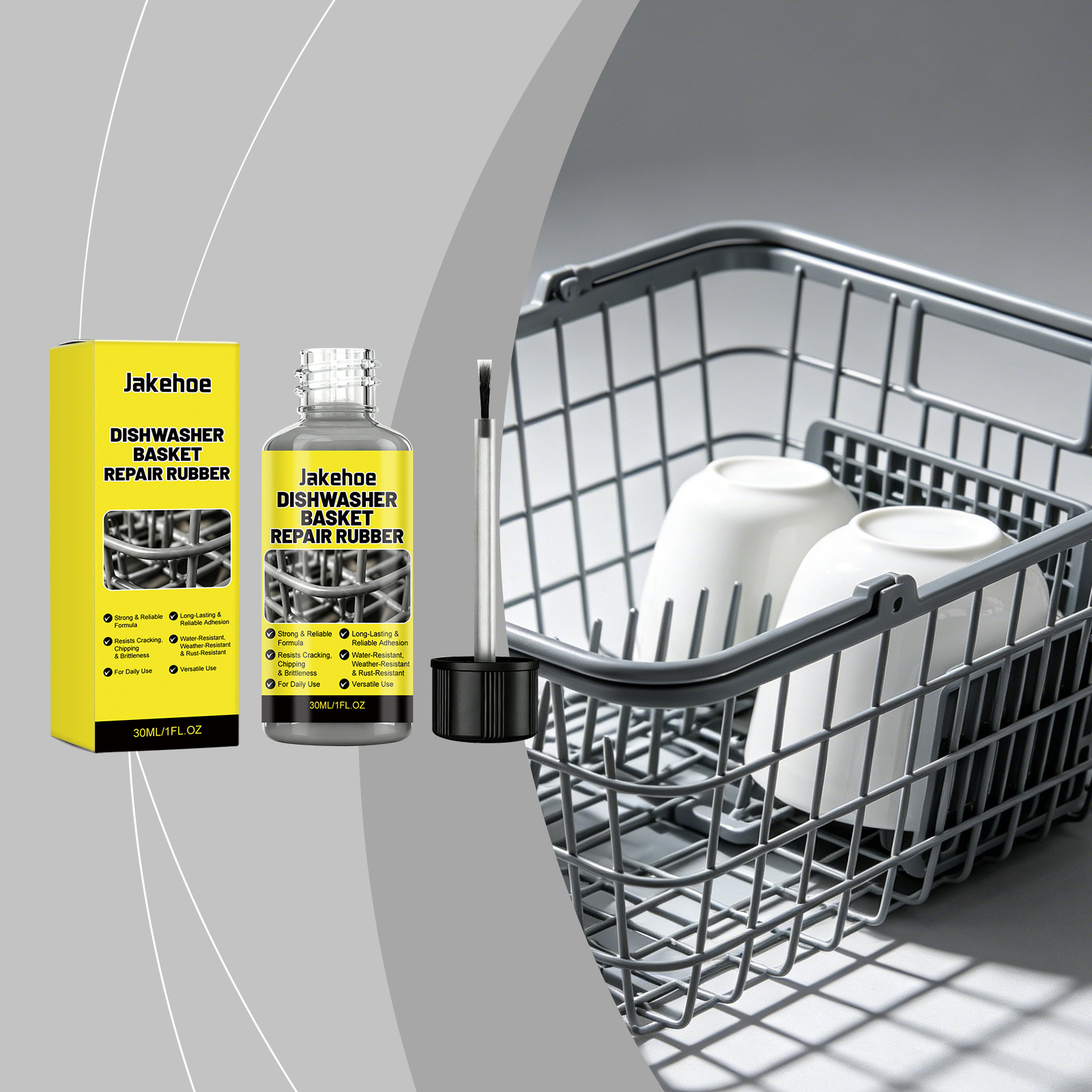 Reparaturkleber Für Geschirrspülerkörbe Aus Gummi Und Kunststoff, Hinterlässt Keine Rückstände, Ist Rostfrei, Wasserdicht, Stark Und Ermöglicht Eine Einfache Reparatur – 30 Ml -- Biemmedue