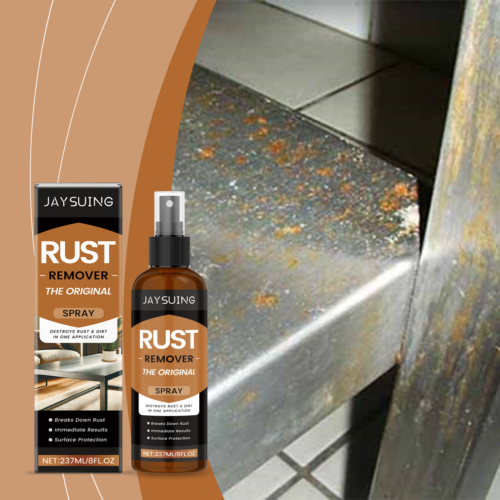 Rostentferner-spray Für Metalloberflächen Löst Rost, Ohne Den Untergrund Zu Beschädigen Geeignet Für Verschiedene Materialien Und Leicht Abspülbar – 237 Ml -- Biemmedue