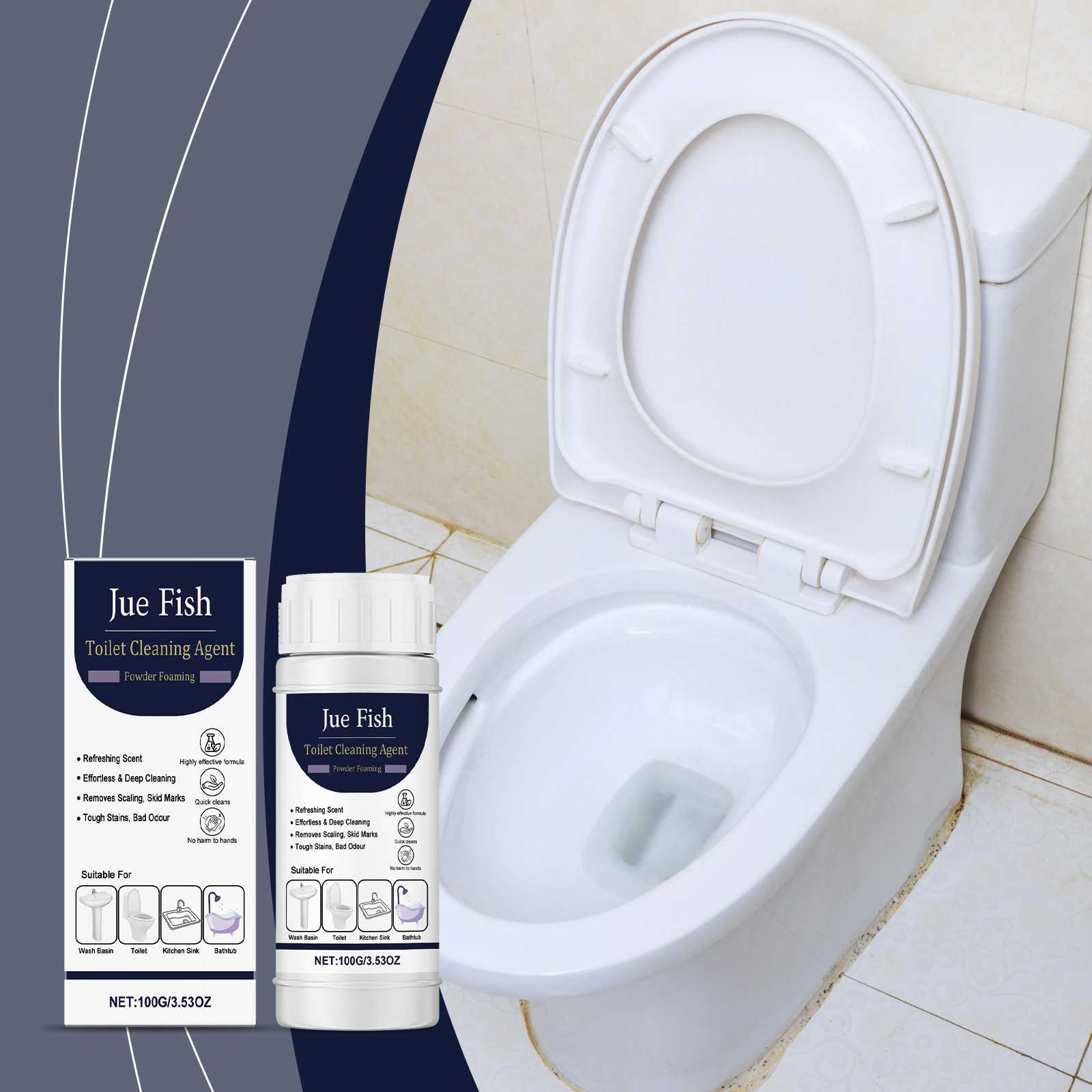 Schaumreiniger Für Toiletten Entfernt Schonend Kalkablagerungen Und Flecken, Ohne Die Glasur Zu Beschädigen. Schaumreinigung – 100 G -- Biemmedue