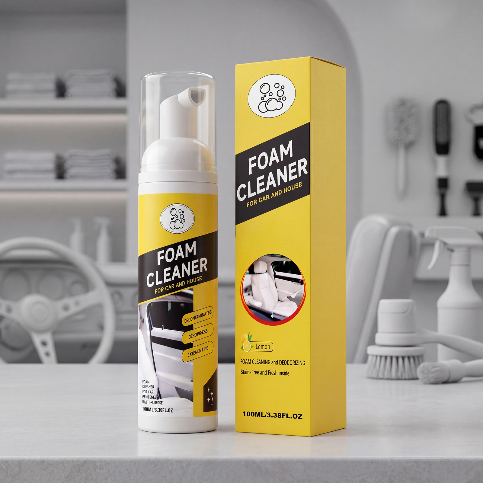 Schaumreiniger Für Den Fahrzeuginnenraum, Reinigung, Pflege Und Aufbereitung Des Fahrzeuginnenraums, Tägliche Pflege Von Ledersitzen – 100 Ml -- Biemmedue
