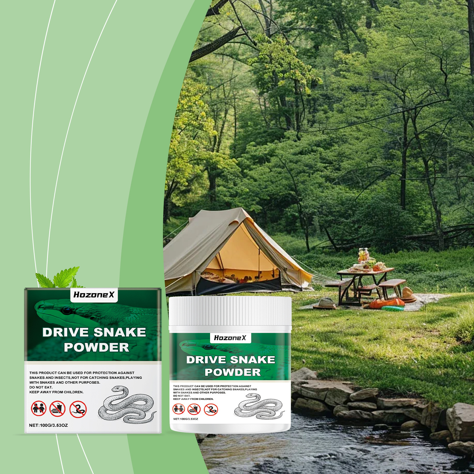 Schlangenabwehrpulver, Geeignet Für Zuhause Und Im Freien, Zur Schlangenabwehr, Zum Schutz Vor Schlangen, Zur Vermeidung Von Kontakt Und Beim Camping – 100 G -- Biemmedue