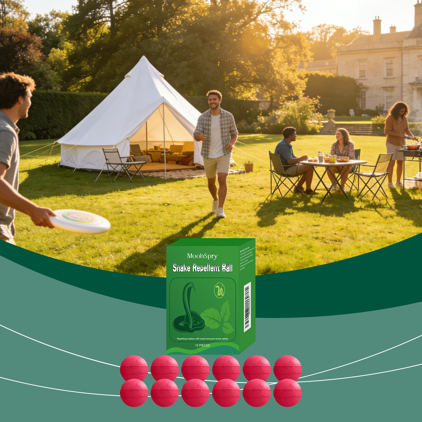 Schlangenabwehrtabletten Fürs Tägliche Camping: Schützen Sie Sich Vor Schlangen – Milder Duft, Wissenschaftlich Entwickeltes Schlangenabwehrmittel – 12 Tabletten + 1 Netzbeutel -- Biemmedue