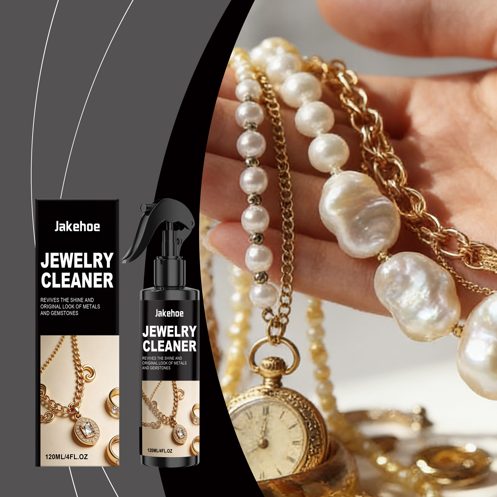 Schmuckreiniger – Täglicher Schutz Für Schmuck, Hält Gold- Und Silberschmuck Glänzend Und Entfernt Flecken – 120 Ml -- Biemmedue
