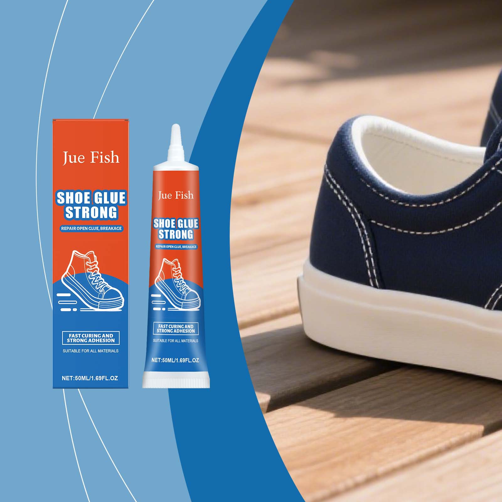 Schuhkleber, Geeignet Zum Schnellen Verkleben Von Sportschuhen, Lederschuhen Und Verschiedenen Materialien, Ideal Für Den Heimgebrauch – 50 Ml -- Biemmedue