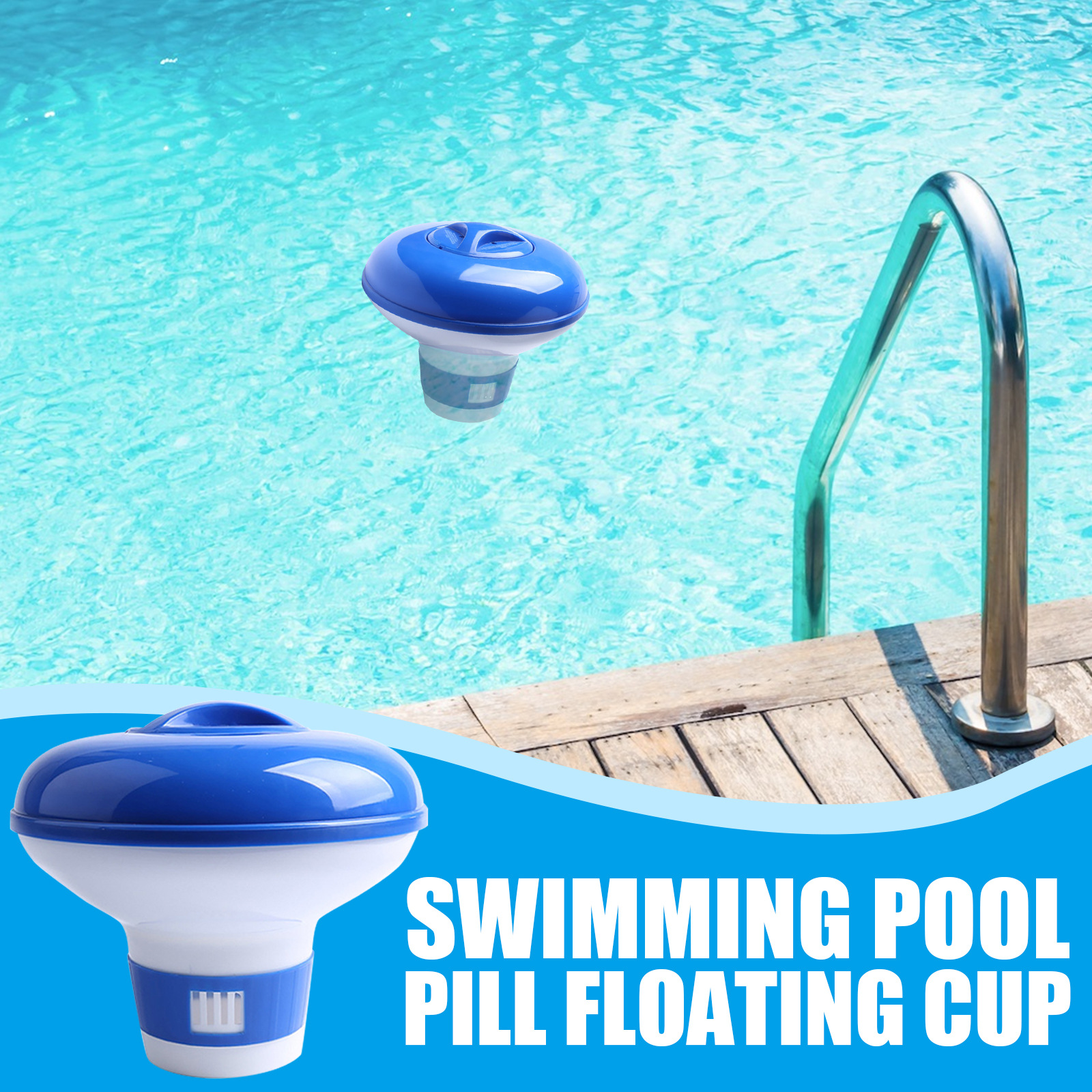 Schwimmender Pool-dosierer Mit Automatischem Schwimmer, Langsamer Und Gleichmäßiger Freisetzung, Komfortable Bedienung – 5-zoll-automatik-dosierer -- Biemmedue
