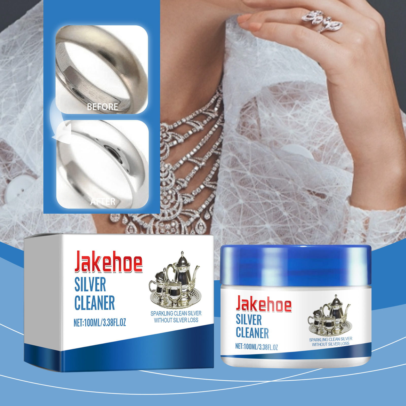 Silberschmuck-reinigungsmilch - 100 Ml (zur Entfernung Von Schwarzen Und Gelben Flecken Auf Silbergegenständen Wie Ringen, Tassen Und Halsketten) -- Biemmedue
