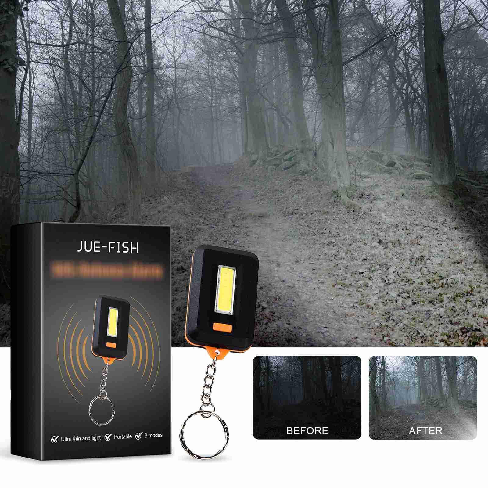 Tragbare Notleuchte Für Outdoor-aktivitäten Wie Radfahren Und Angeln, Leistungsstarke Taschenlampe, Vielseitige Handlampe – 1 Stück -- Biemmedue