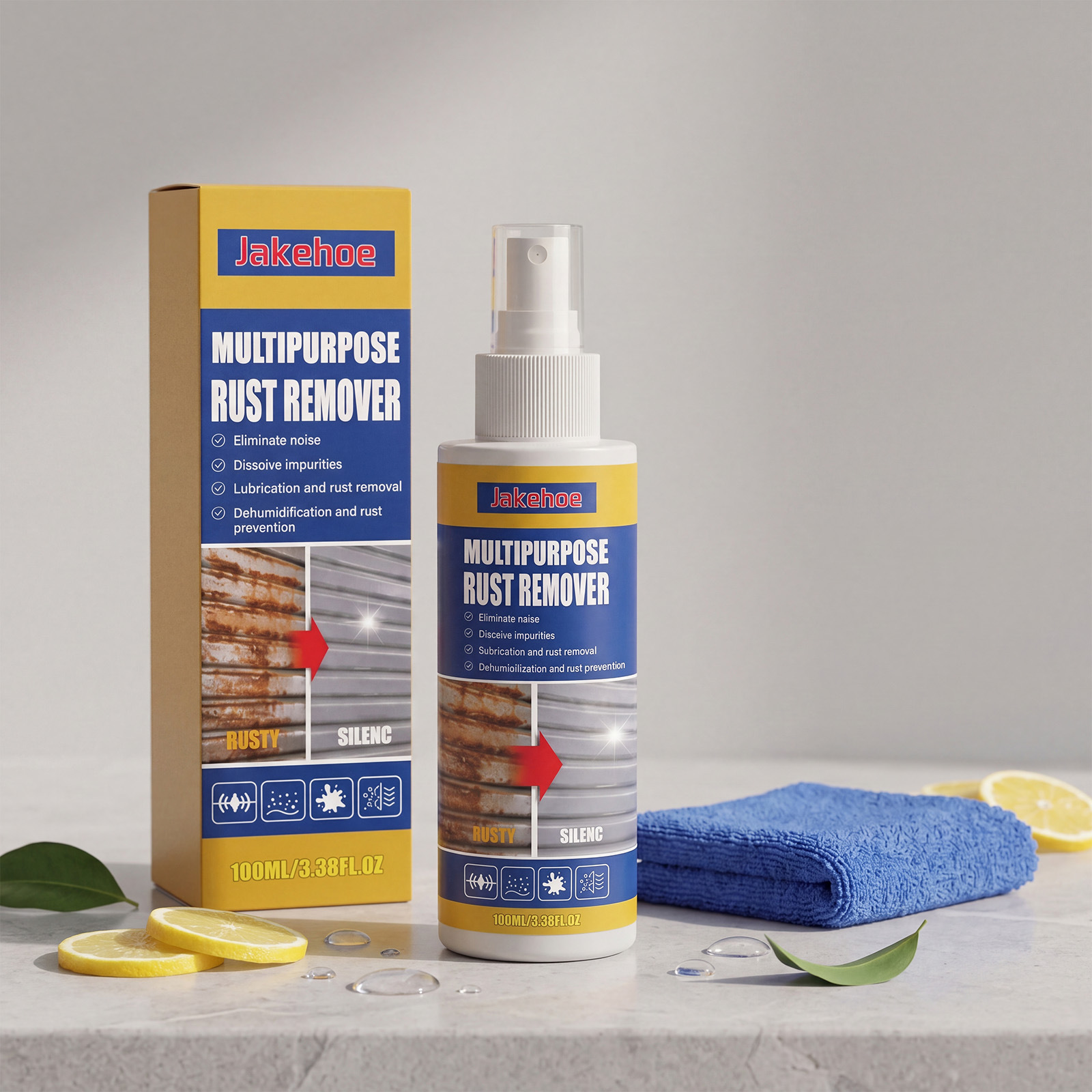 Vielseitiger Rostentferner Für Küchenutensilien, Möbel Und Metalloberflächen – Zum Reinigen, Polieren, Aufarbeiten Und Pflegen – 100 Ml X 1 + 1 Tuch -- Biemmedue