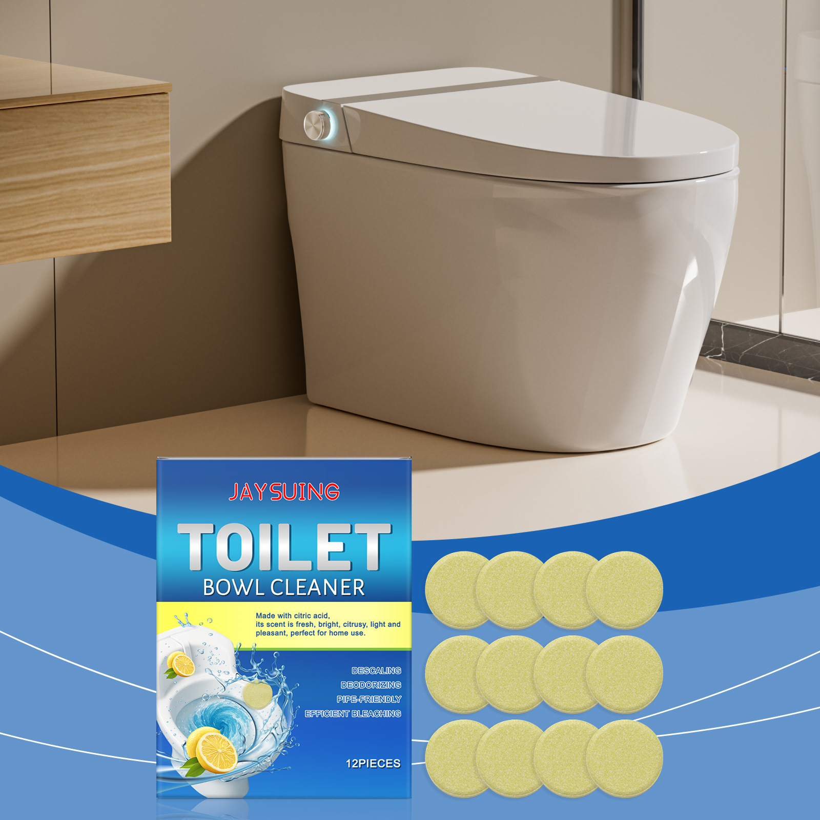 Wc-reinigungstücher Entfernen Sanft Flecken Und Schmutz Und Hinterlassen Ein Langanhaltend Frisches Gefühl. Die Schonende Reinigungswirkung Sorgt Für Eine Glatte, Schützende Oberfläche. – 12 Stück --
