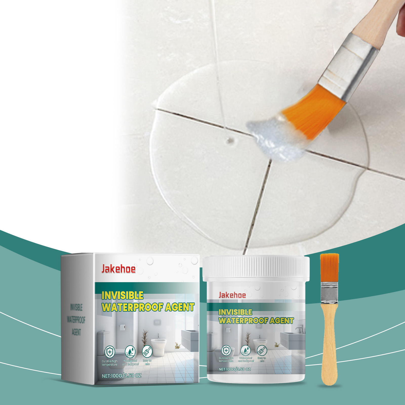 Wasserfester Haushaltskleber, Wasserdicht Und Auslaufsicher, Transparent, Geeignet Für Keramikfliesen, Wandfliesen Und Farbe – Langlebiger Und Praktischer Kleber – 100 G + Pinsel -- Biemmedue