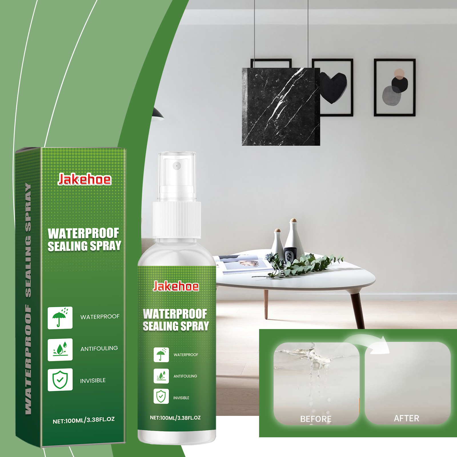 Wasserfestes Dichtmittelspray, Unsichtbares Dichtmittel-flüssigkleberspray, Schnellfüllspray Für Den Haushalt – 100 Ml -- Biemmedue
