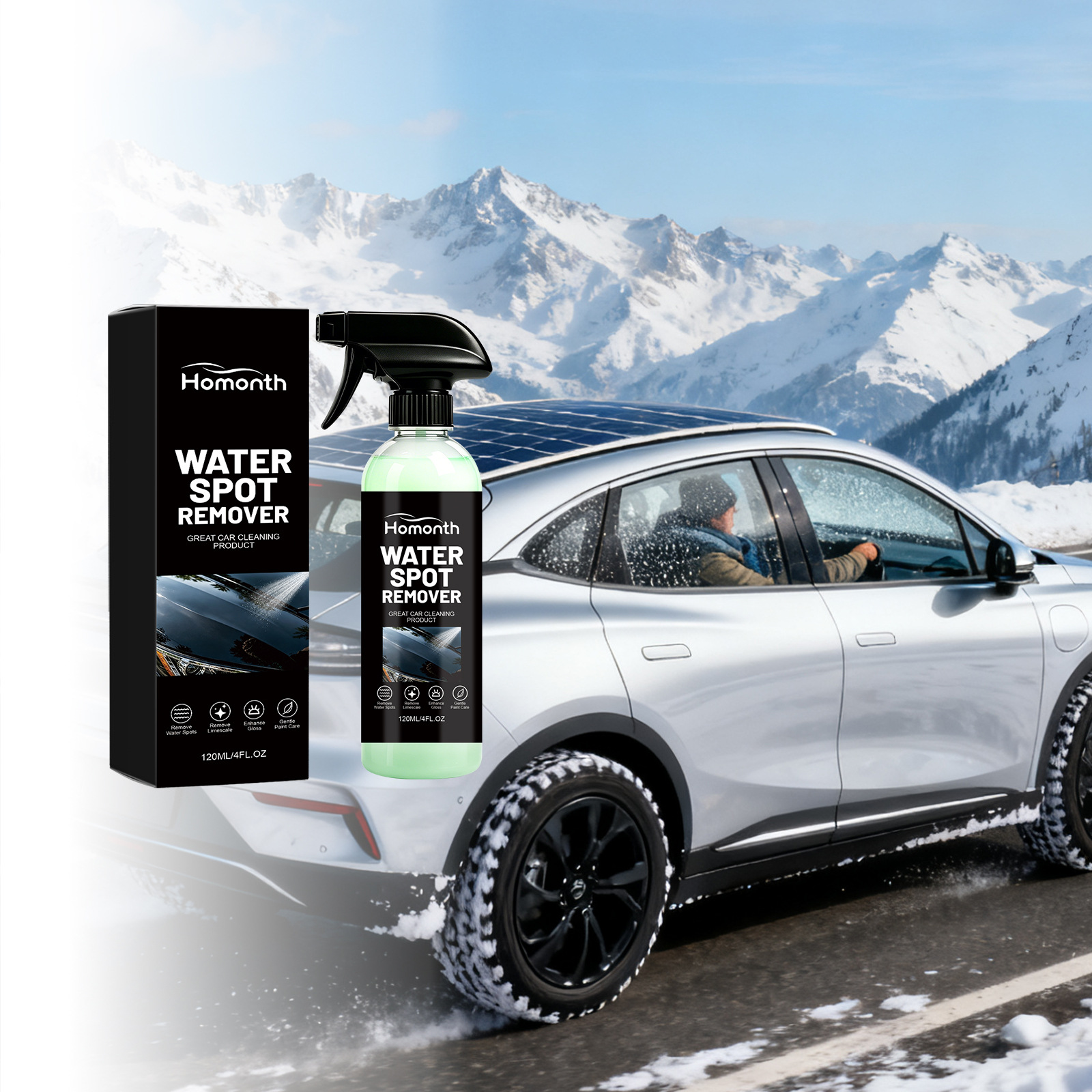 Wasserfleckenentferner Für Die Tägliche Reinigung Von Wasser- Und Ölflecken Auf Der Autoscheibe, Für Klare Und Glänzende Scheiben – 120 Ml -- Biemmedue