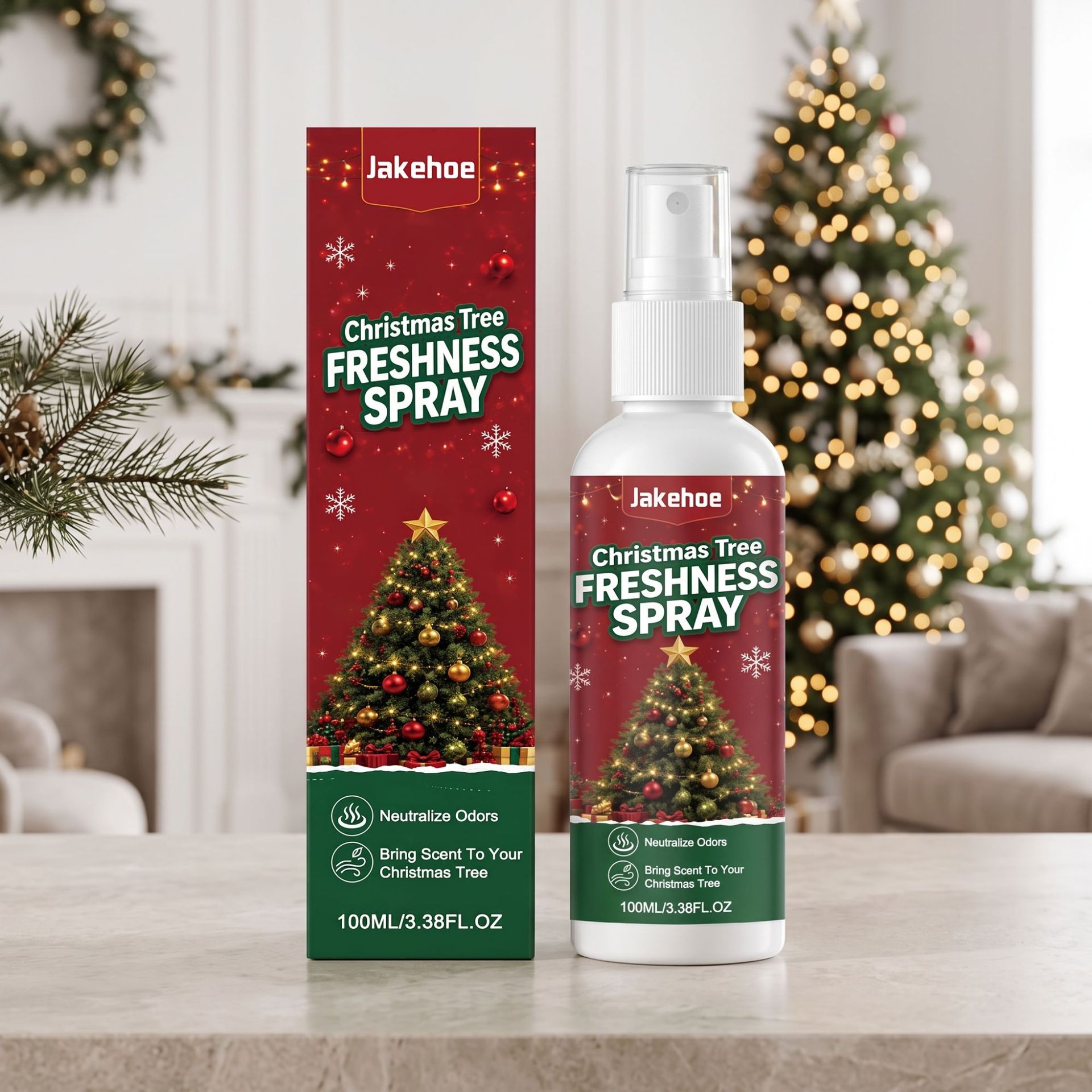Weihnachtsbaum-erfrischungsspray, Geeignet Für Verschiedene Wohnräume, Schafft Mit Seinem Frischen Duft Eine Festliche Atmosphäre – 100 Ml -- Biemmedue
