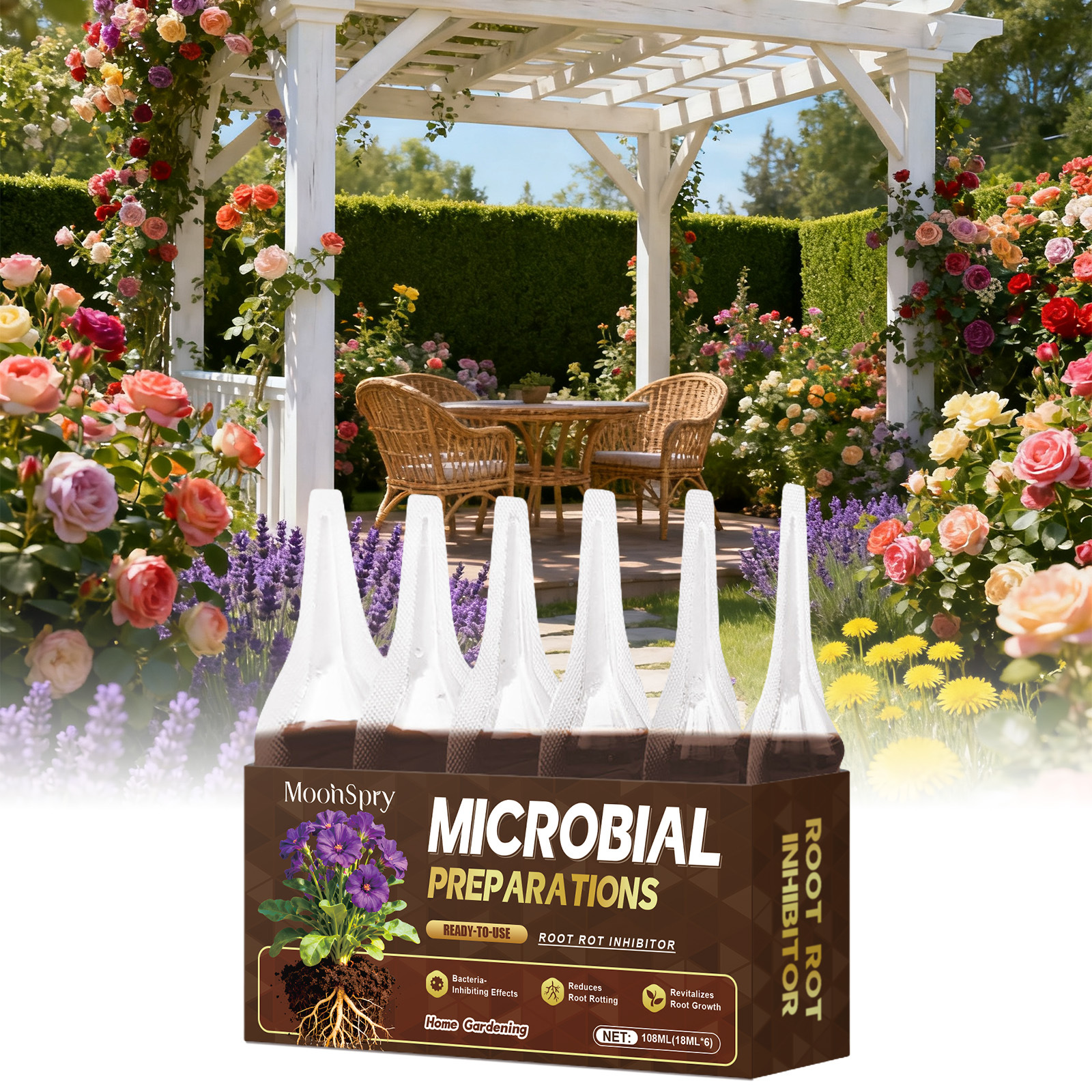 Wurzelpflegeprodukt Zur Verbesserung Der Bodendurchlüftung Und Zum Schutz Der Gesundheit Der Gartenpflanzenwurzeln -- 108 Ml (18 Ml 6) -- Biemmedue