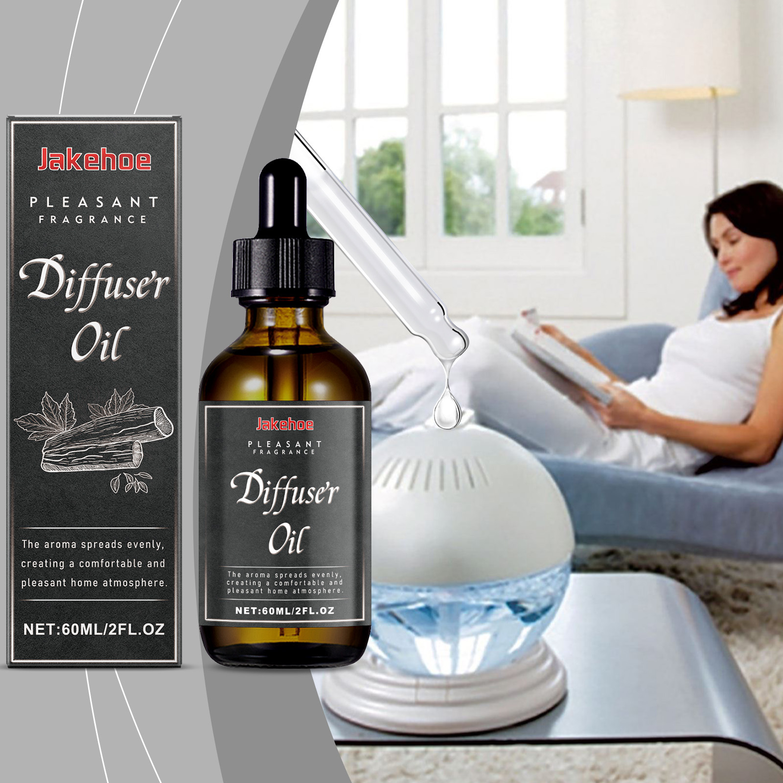 Ätherisches Öl Für Den Raumdiffusor, Frischer Und Langanhaltender Duft, Ideal Für Wohnzimmer, Schlafzimmer Und Badezimmer – 60 Ml -- Biemmedue