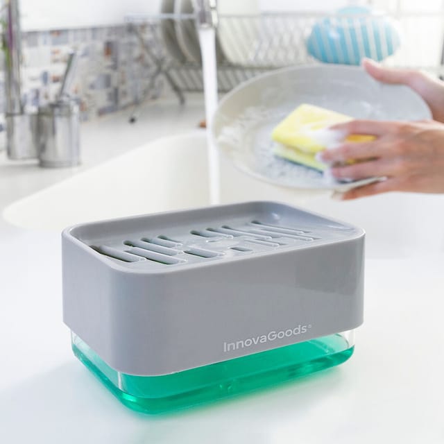 Innovagoods - Seifenspender 2 in 1 für Spülbecken Pushoap