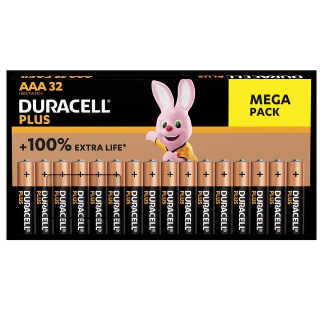 Duracell - Plus-AAA BP32 Micro (AAA)-Batterie Alkali-Mangan 1.5 v 32 St.