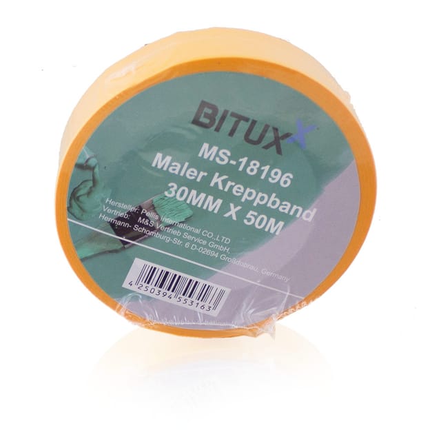 Bituxx - 6x 50M Profi Maler Kreppband Goldband Abdeckband Klebeband 30 mm