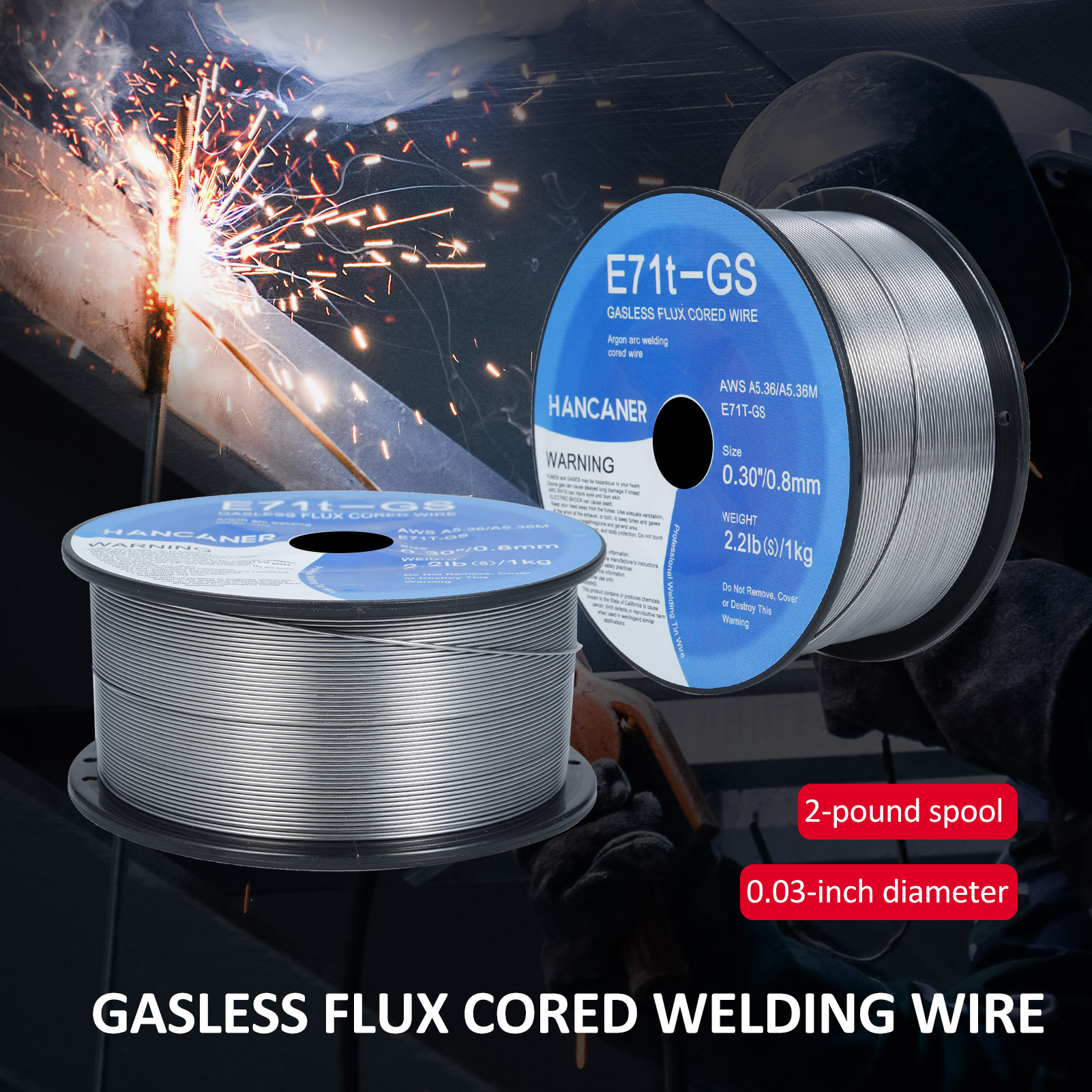 Rollen Gasloser Fülldraht, 0,8 Mm, Für Argon-lichtbogenschweißen, Mikro-luftlosschweißdrähte, Praktisches Zubehör.