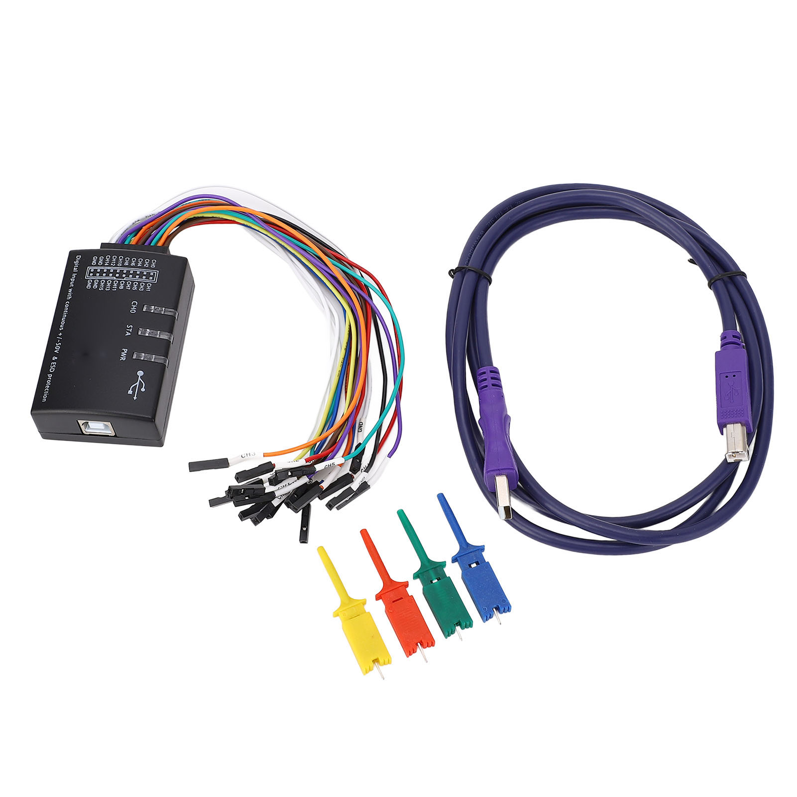 16-kanal-logikanalysator Mit 100 Mhz Abtastrate, Kompakter Usb-anschluss Für Windows.