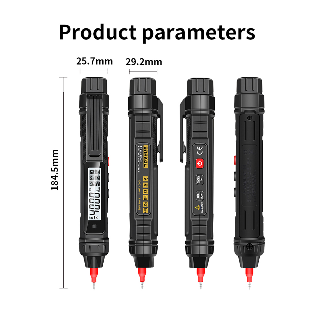 2-in-1-elektroprüfstift, Professionelles Digitales Multimeter, Spannungs-, Strom- Und Widerstandsmessung, Stromleitererkennung, Datenhaltefunktion, Lcd-display-tester.