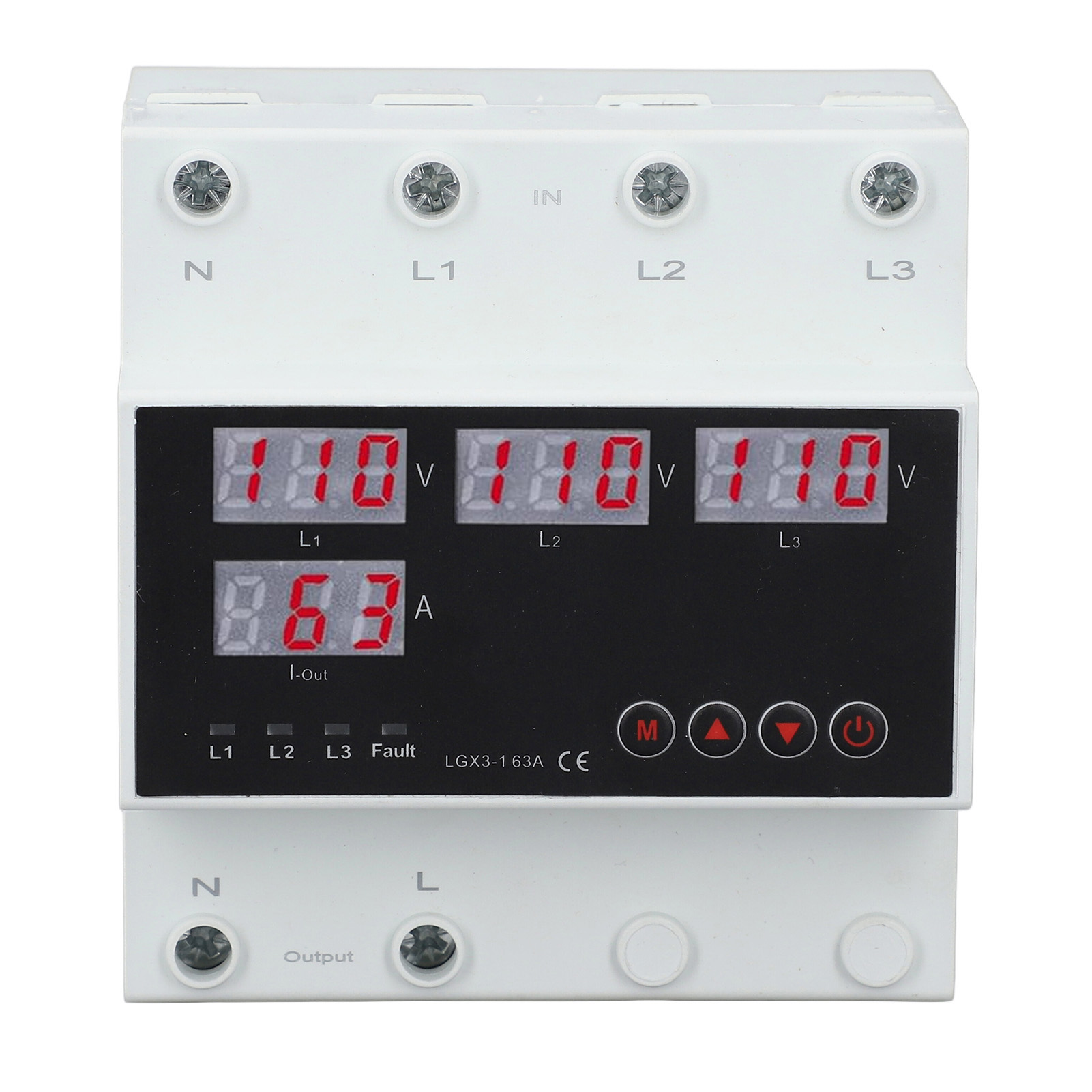 Ats 63a 3ph Automatischer Umschalter Mit Led-anzeige Und Einstellbarem Spannungsschutz Für Ac110v Inverter-generator (110-300v Maximum 80-330v Min).