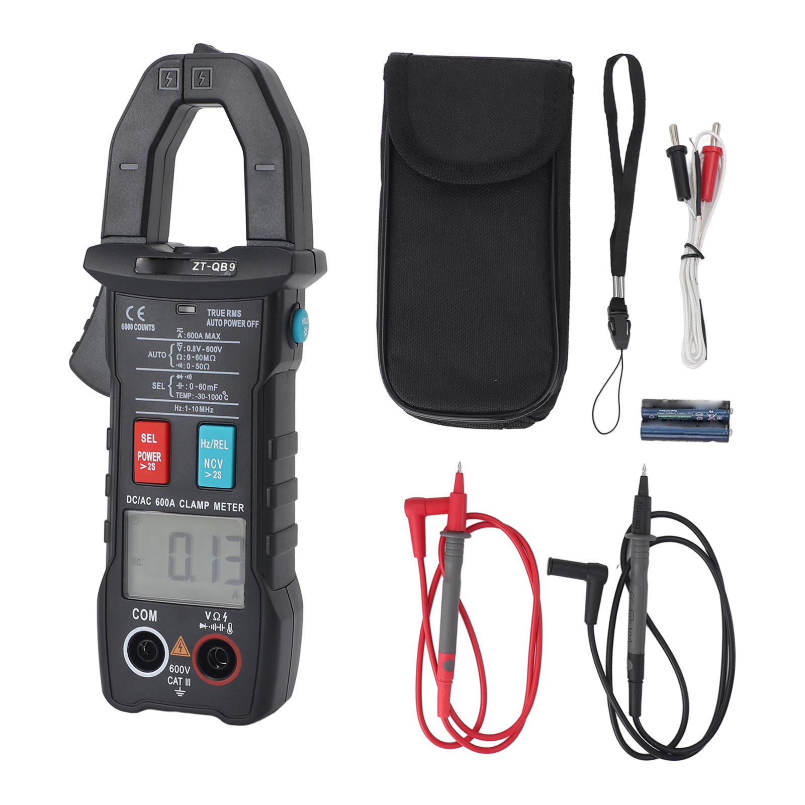Tragbares Digitales Zangenmultimeter, Vollautomatischer Intelligenter Ac/dc-stromprüfer.